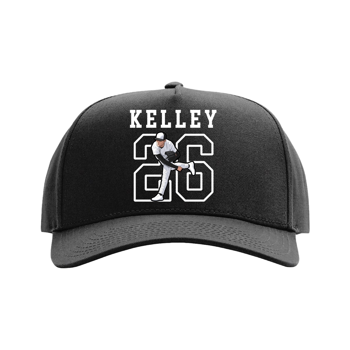 Full Fabric Five-Panel Champ Cap — Shirsey in Black