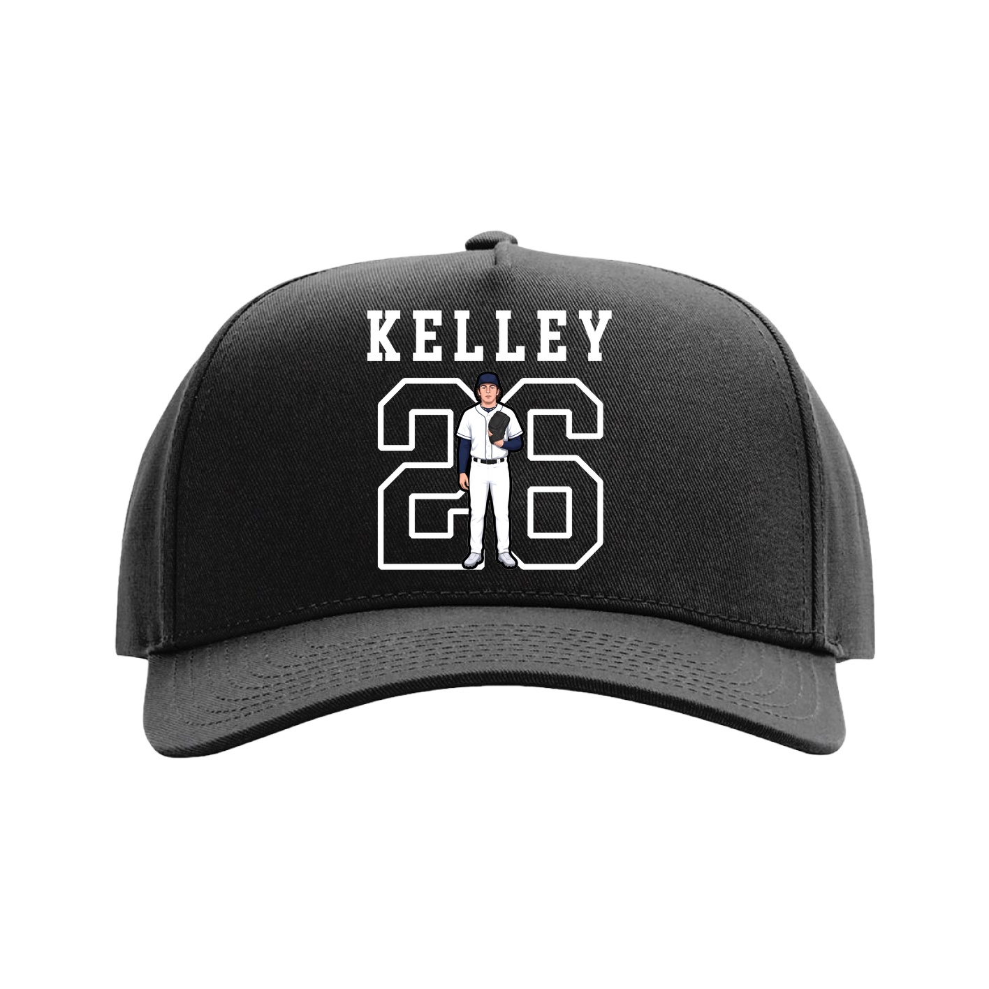 Full Fabric Five-Panel Champ Cap — Shirsey in Black