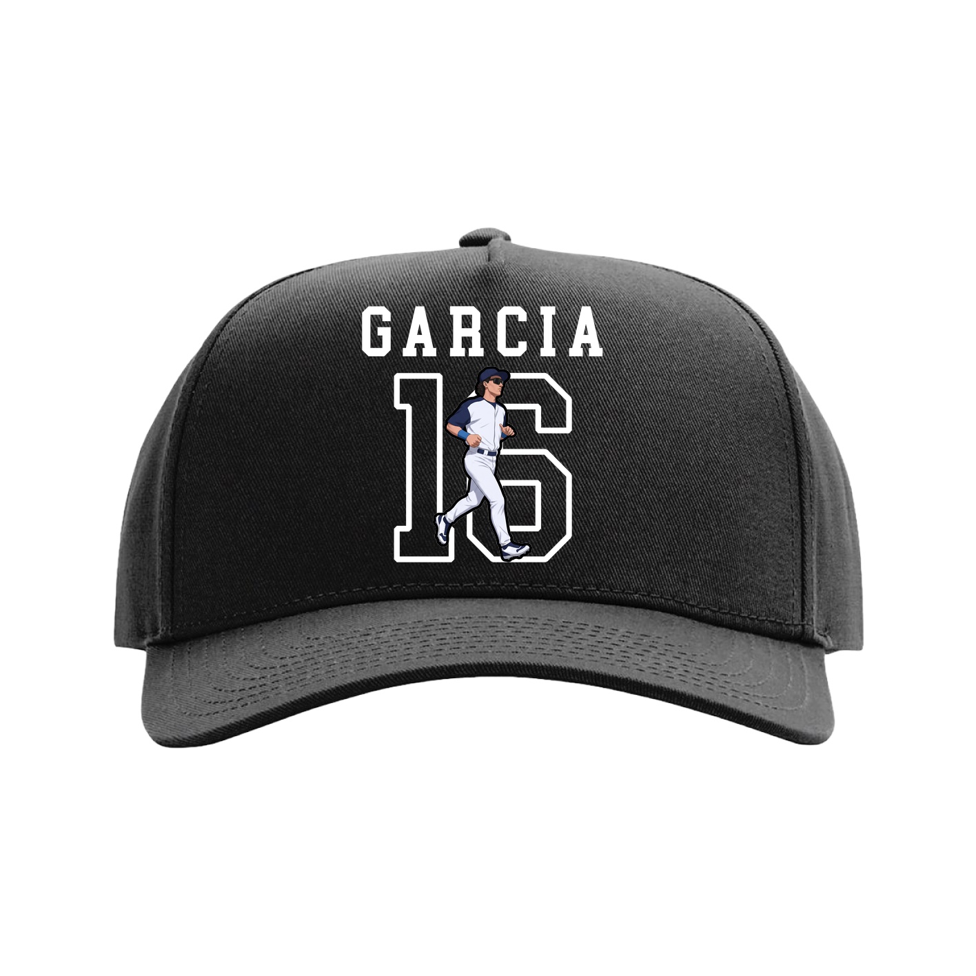 Full Fabric Five-Panel Champ Cap — Shirsey in Black
