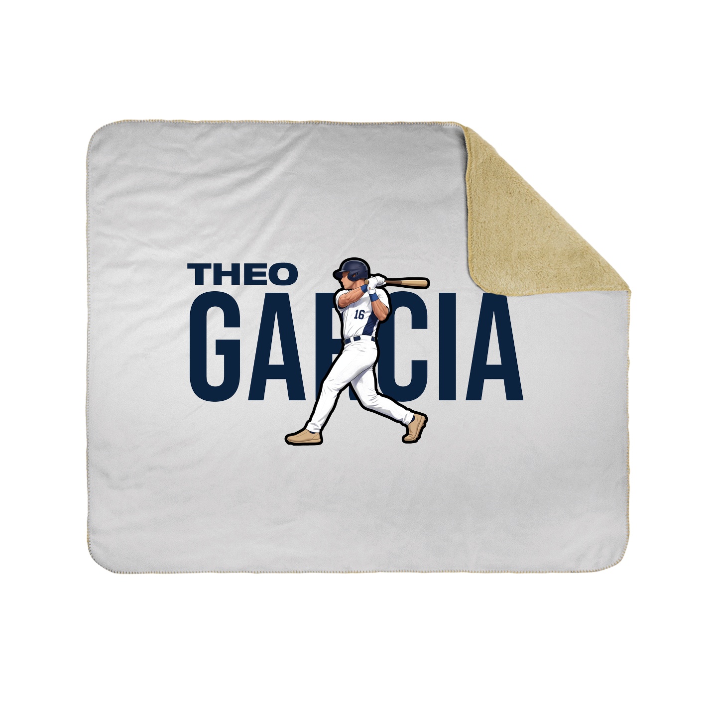 Throw Blanket — Player Name in White