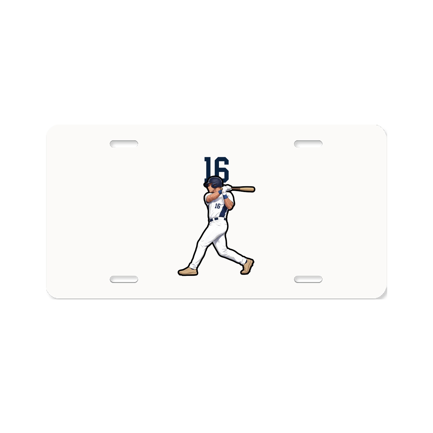 License Plate — Number Top in Classic