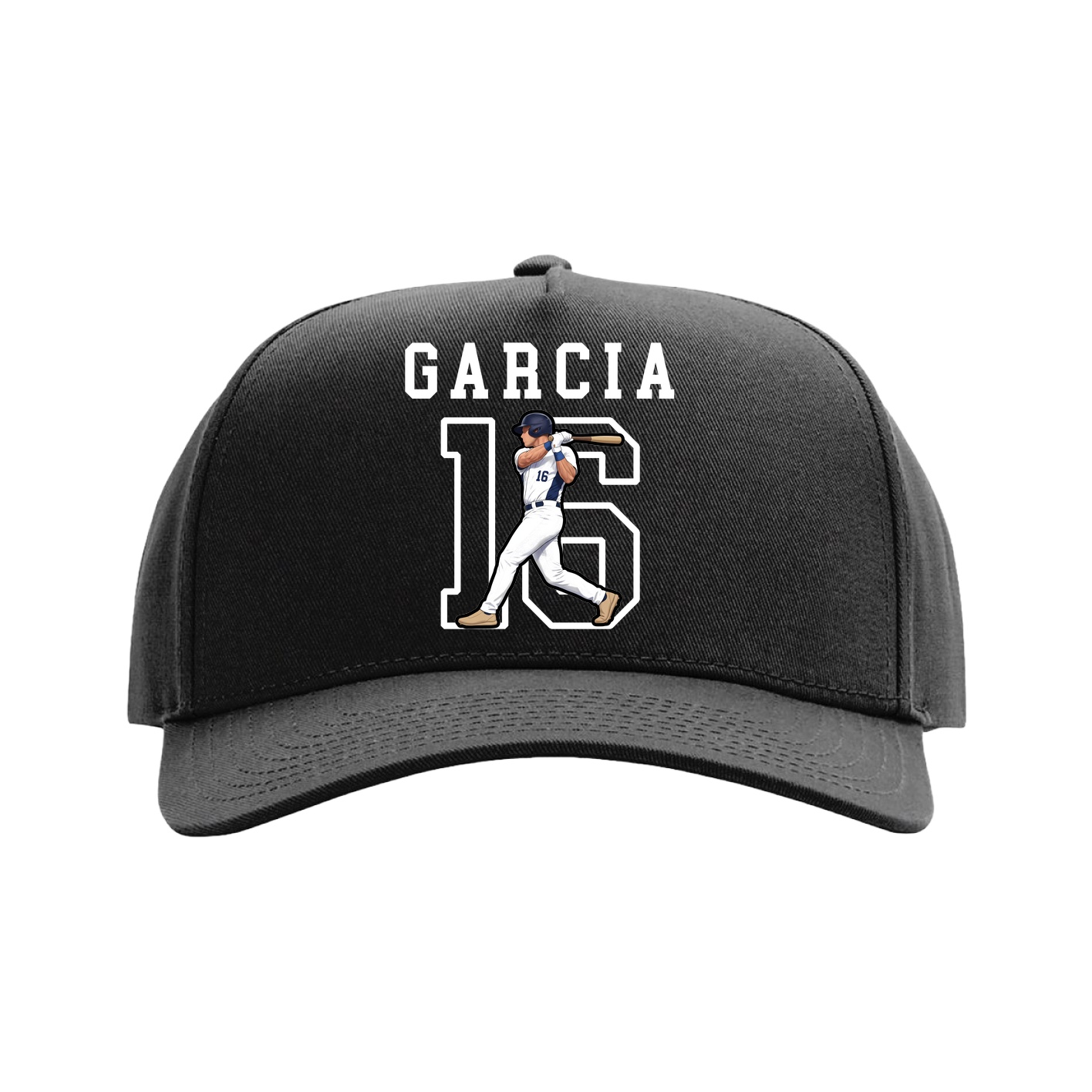Full Fabric Five-Panel Champ Cap — Shirsey in Black