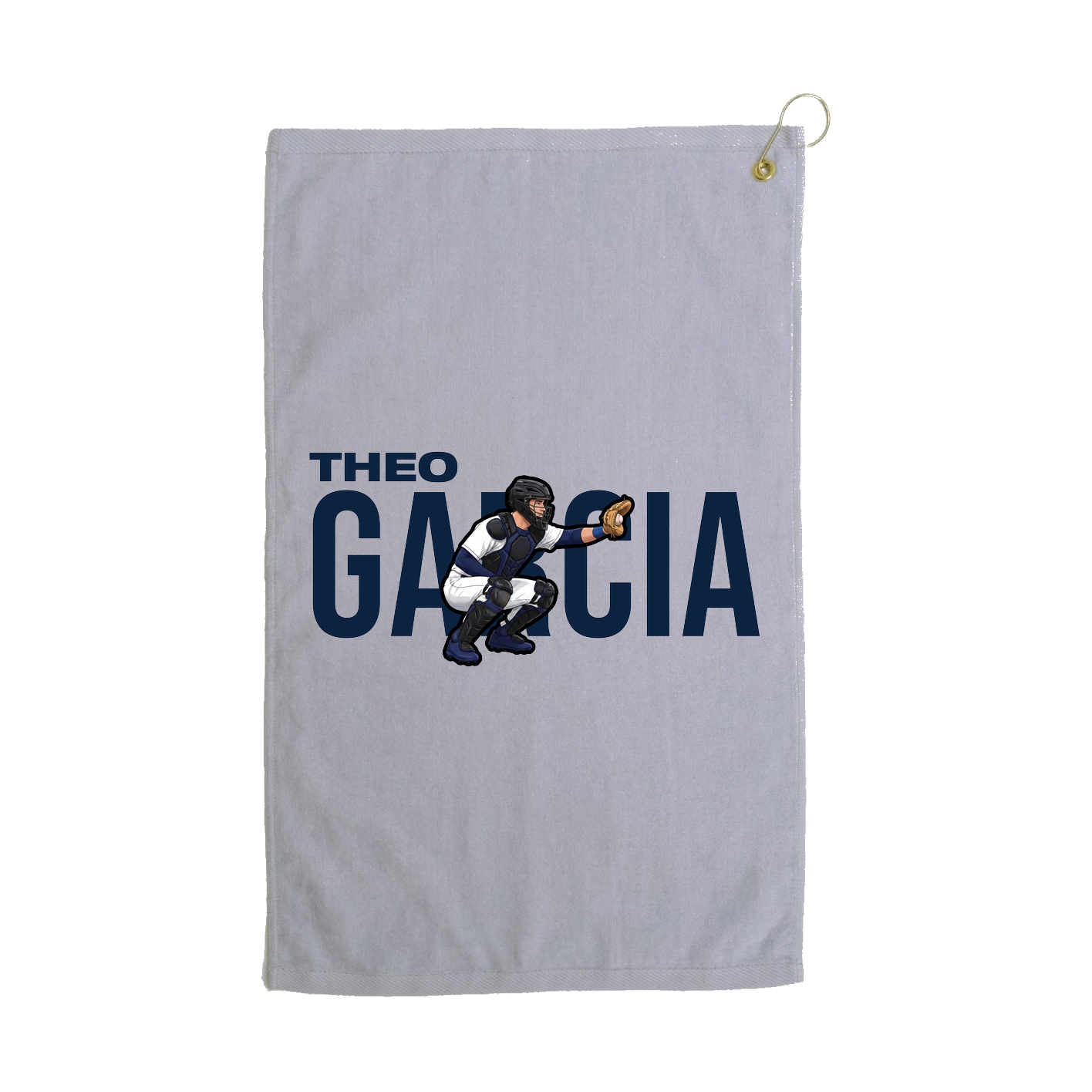 Golf Towel — Player Name in Grey