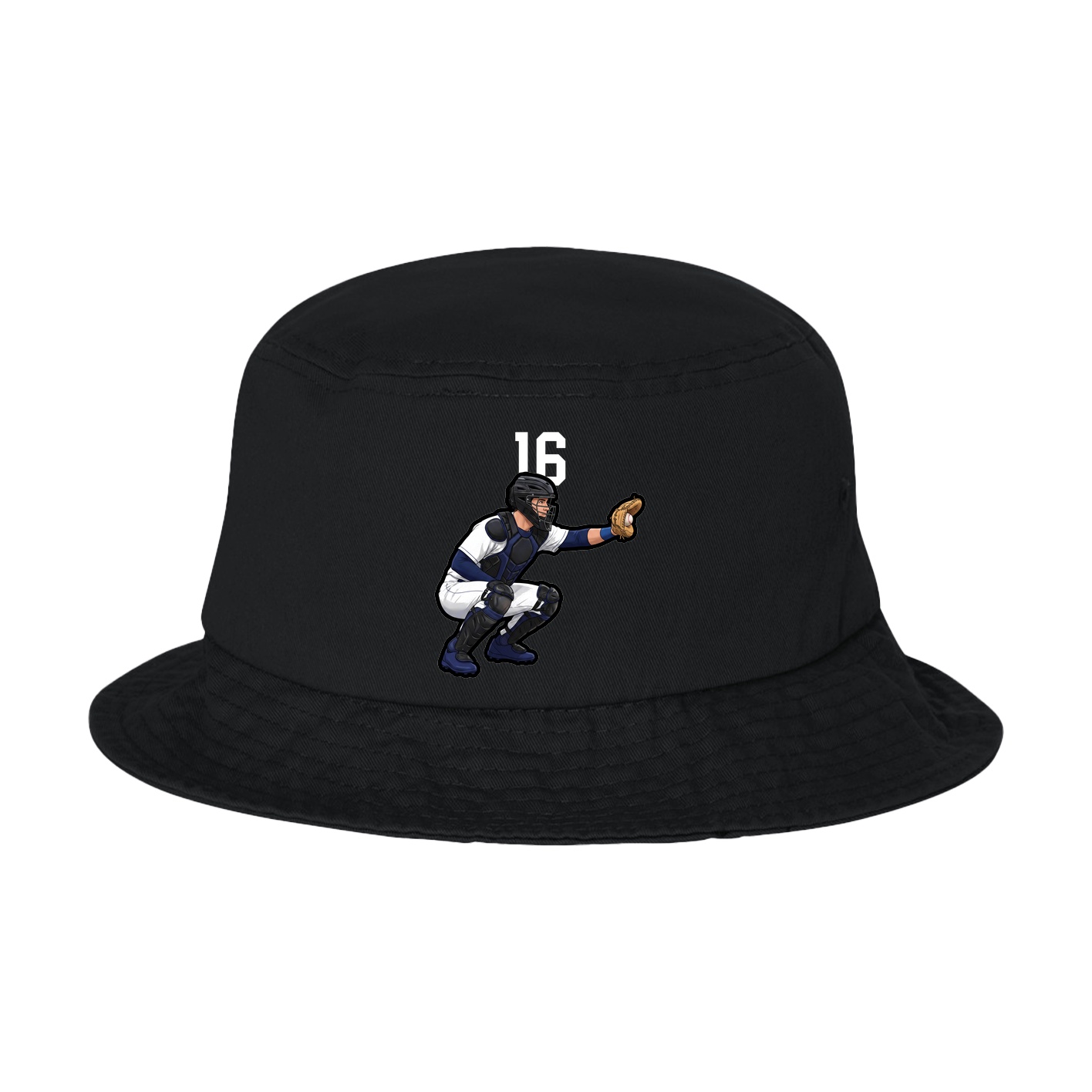 Bucket Cap — Number Top in Black