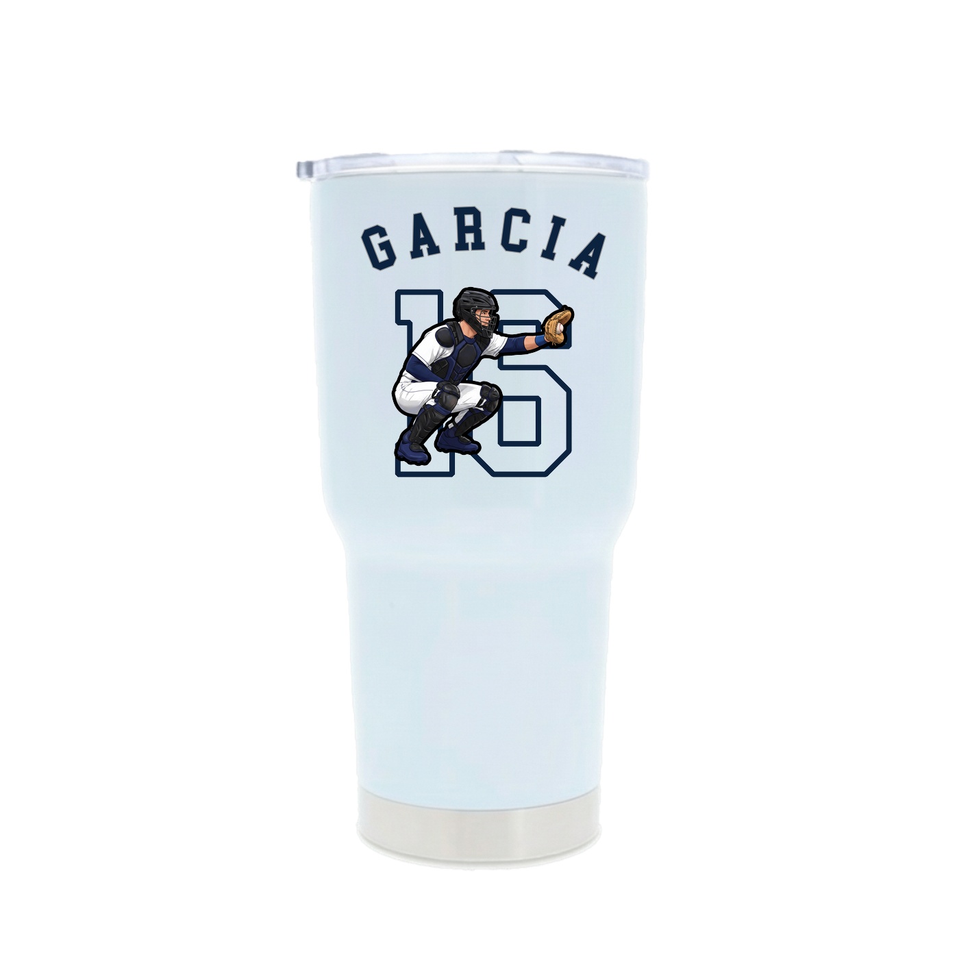 30oz Stainless Steel Tumbler — Shirsey Arch in White