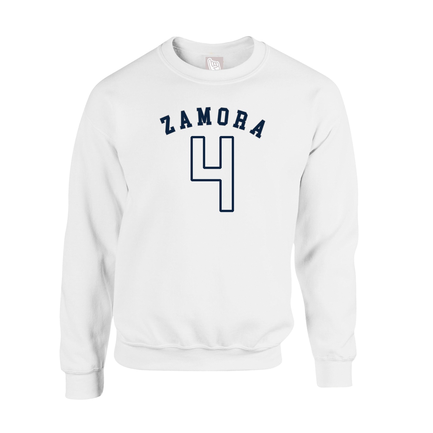 Fleece Crew — Shirsey Arch in White