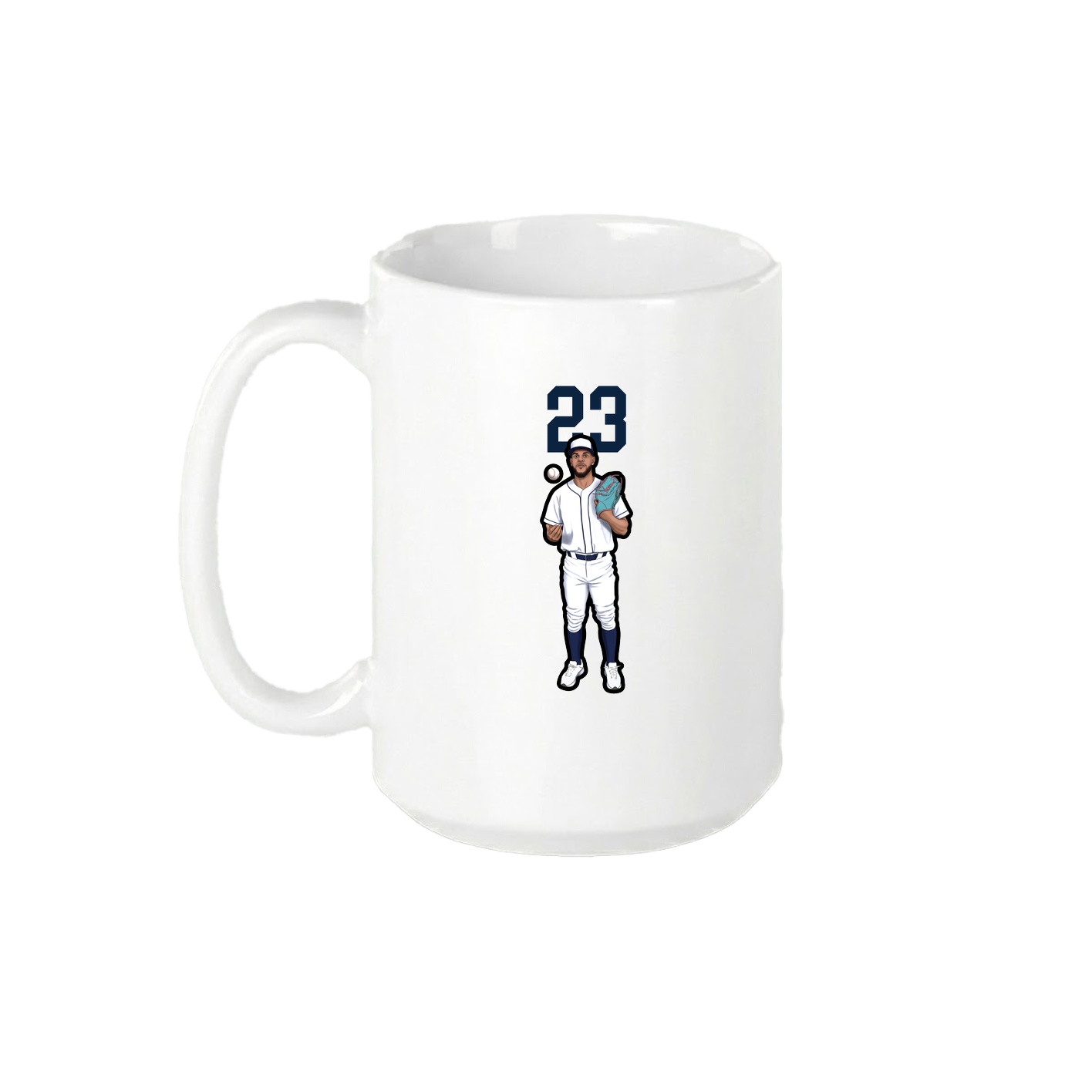 15oz Coffee Mug — Number Top in White