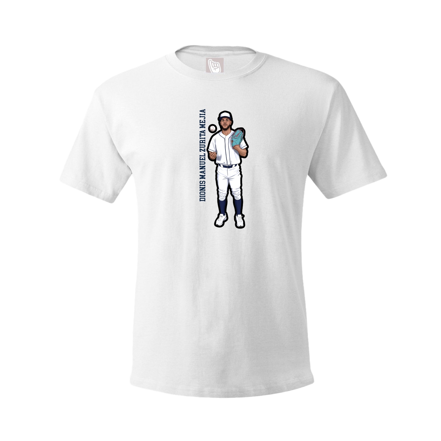 Youth Tee — Name Vertical in White