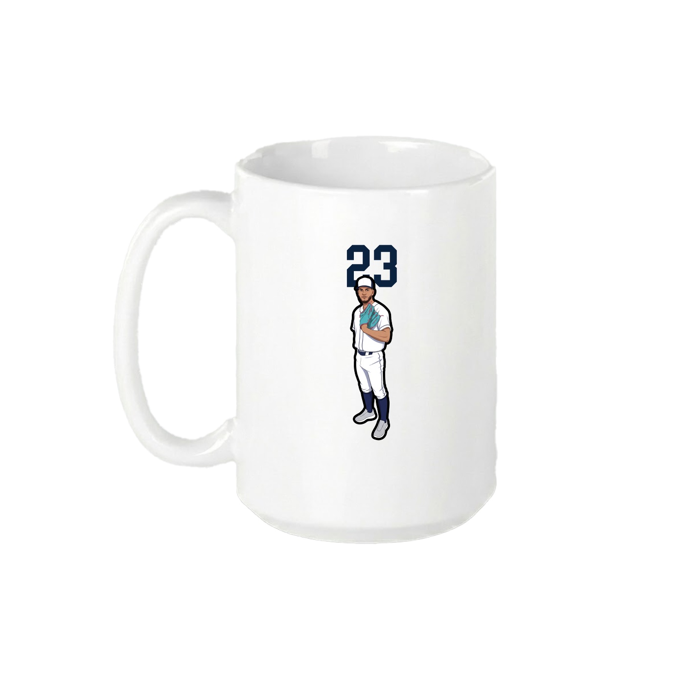 15oz Coffee Mug — Number Top in White