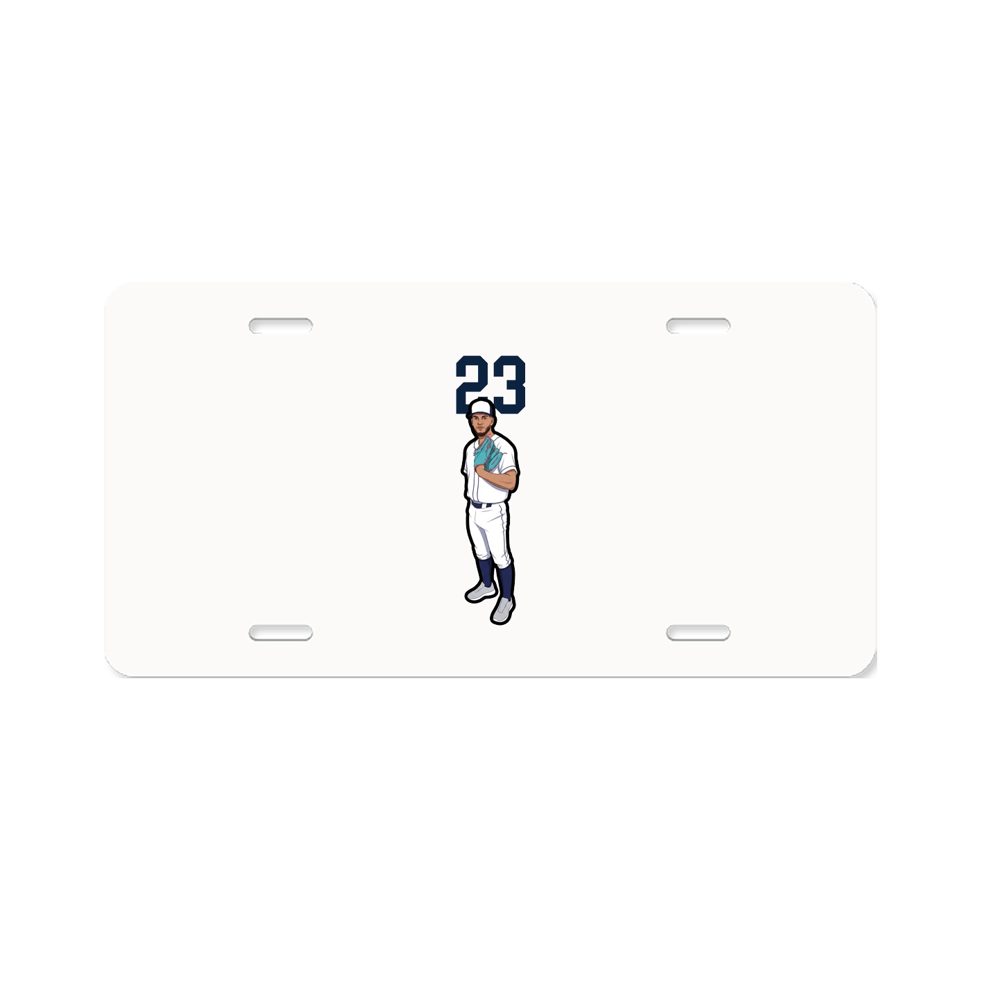 License Plate — Number Top in Classic