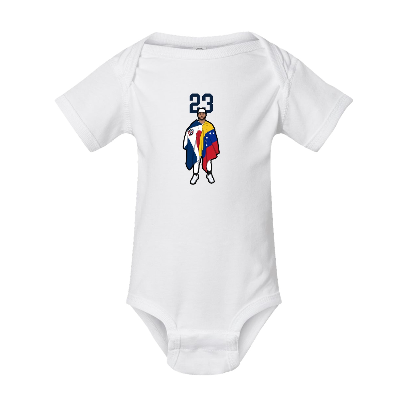 Baby Onesie — Number Top in White