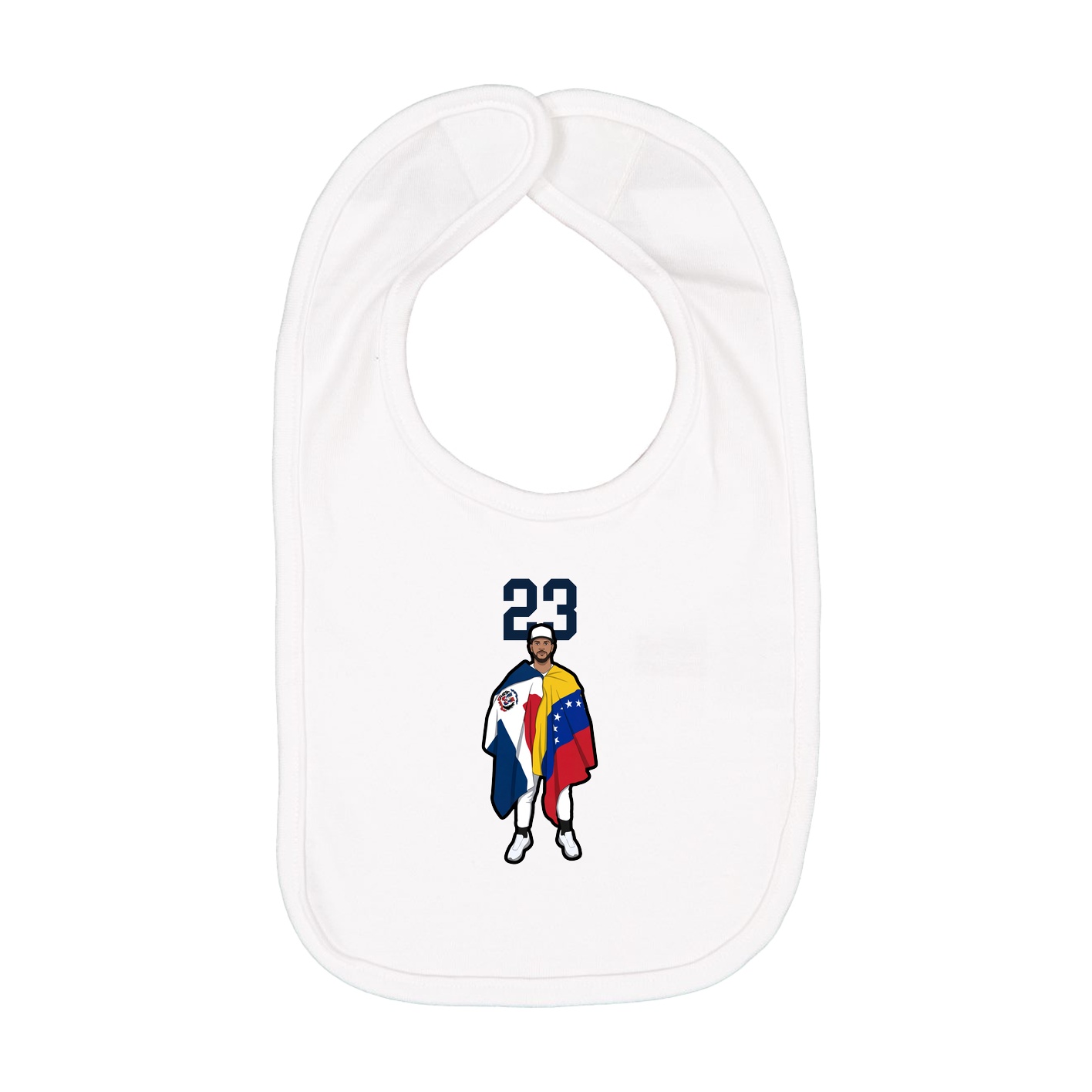 Infant Bib — Number Top in White