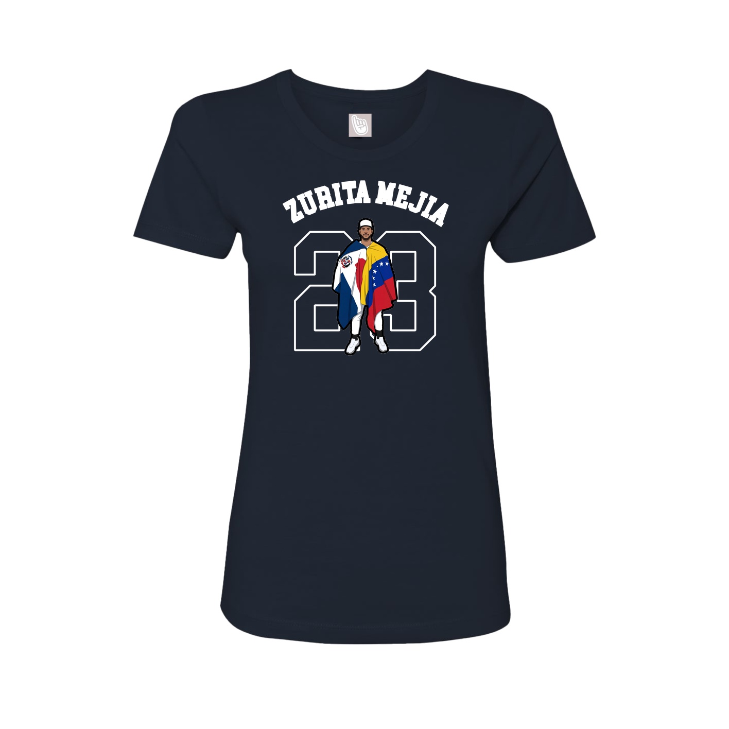 Fitted Women's Tee — Shirsey Arch in Navy