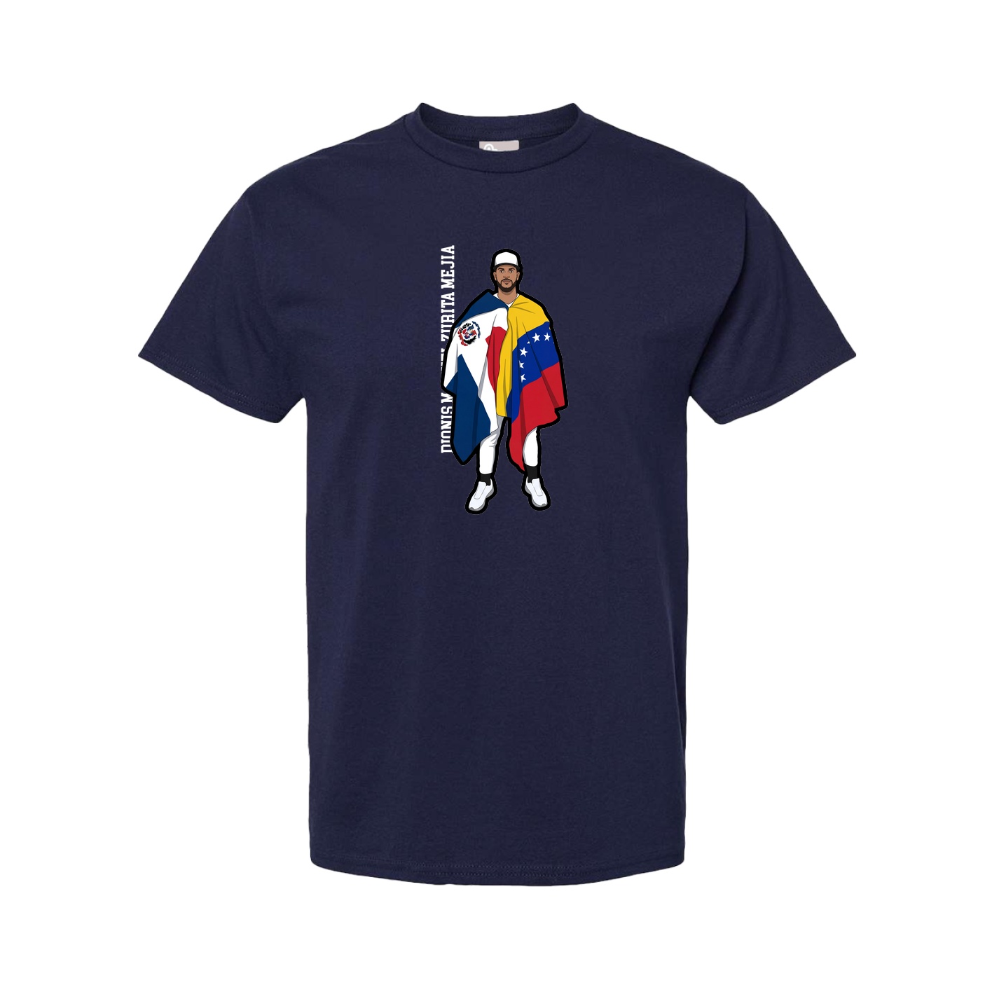 Tee — Name Vertical in Navy