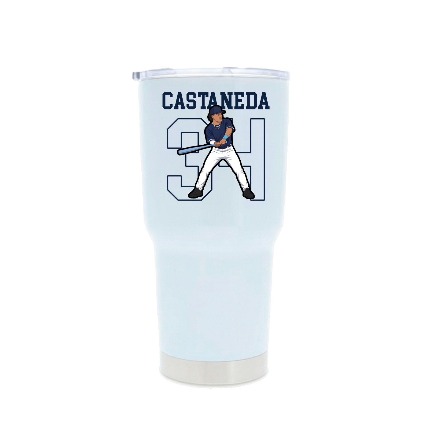 30oz Stainless Steel Tumbler — Shirsey in White