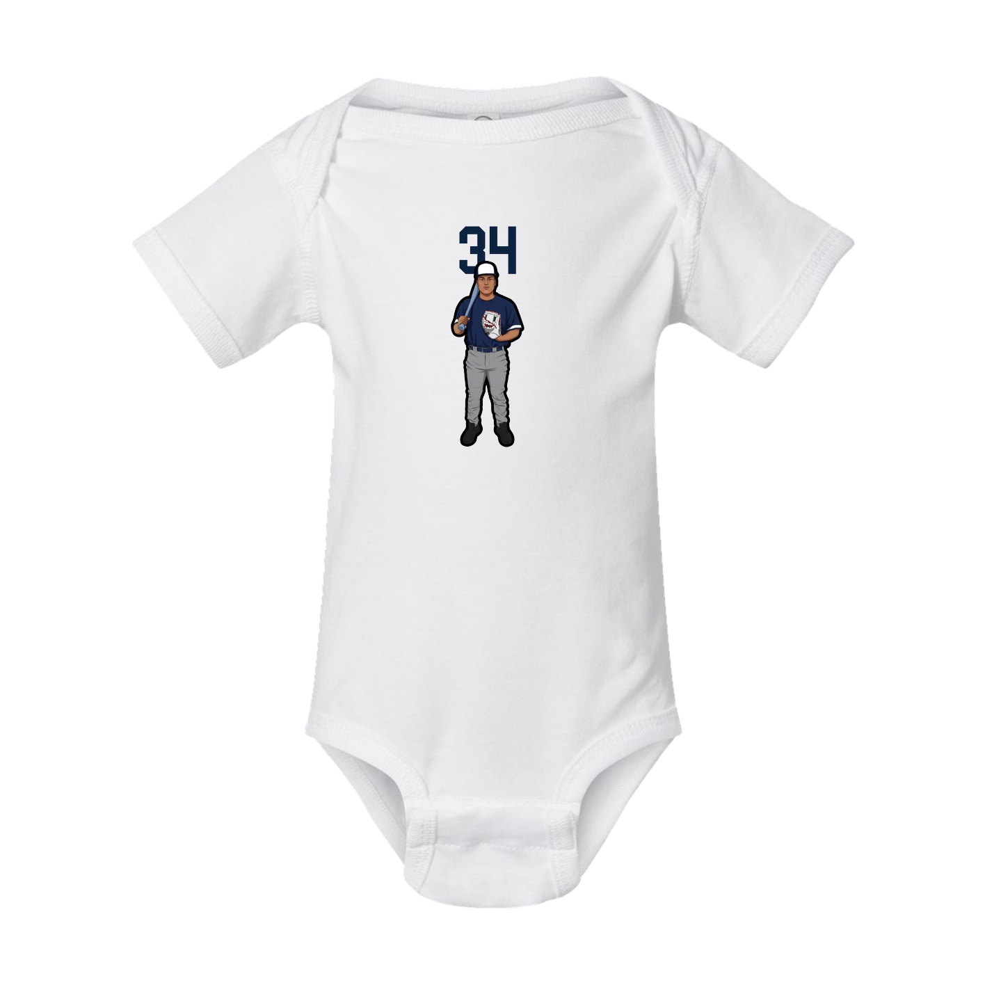 Baby Onesie — Number Top in White