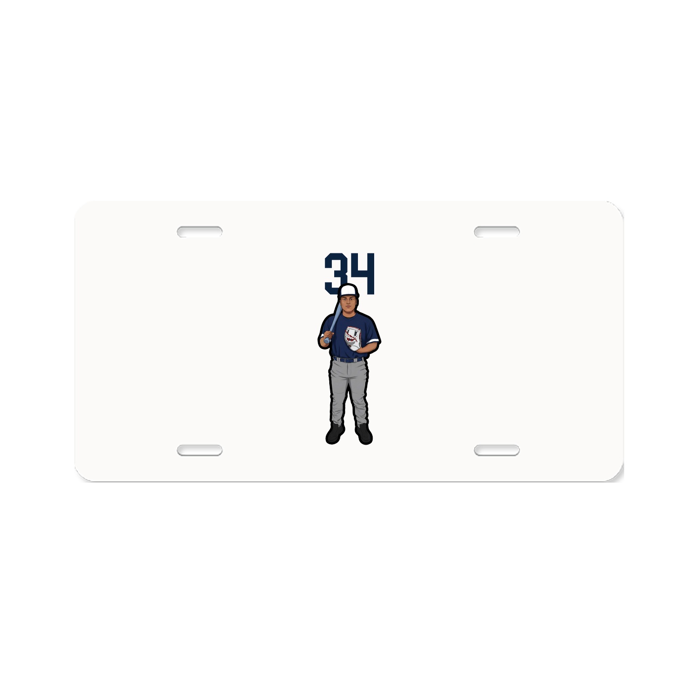 License Plate — Number Top in Classic