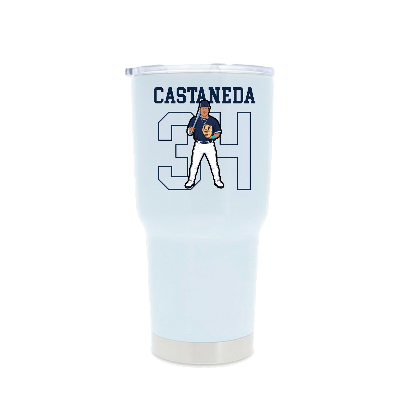 30oz Stainless Steel Tumbler — Shirsey in White