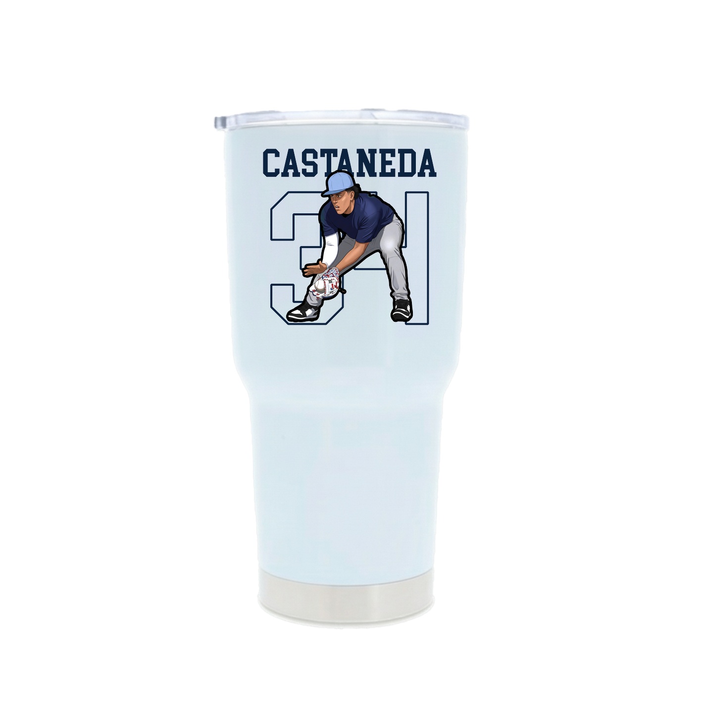 30oz Stainless Steel Tumbler — Shirsey in White