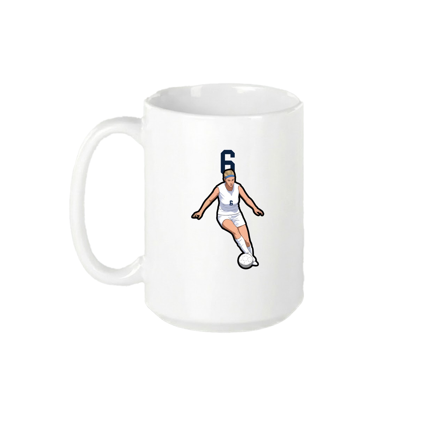 15oz Coffee Mug — Number Top in White