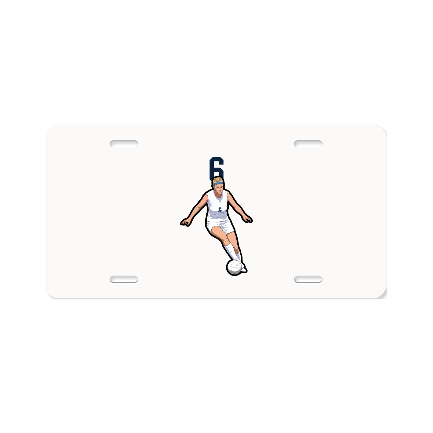 License Plate — Number Top in Classic