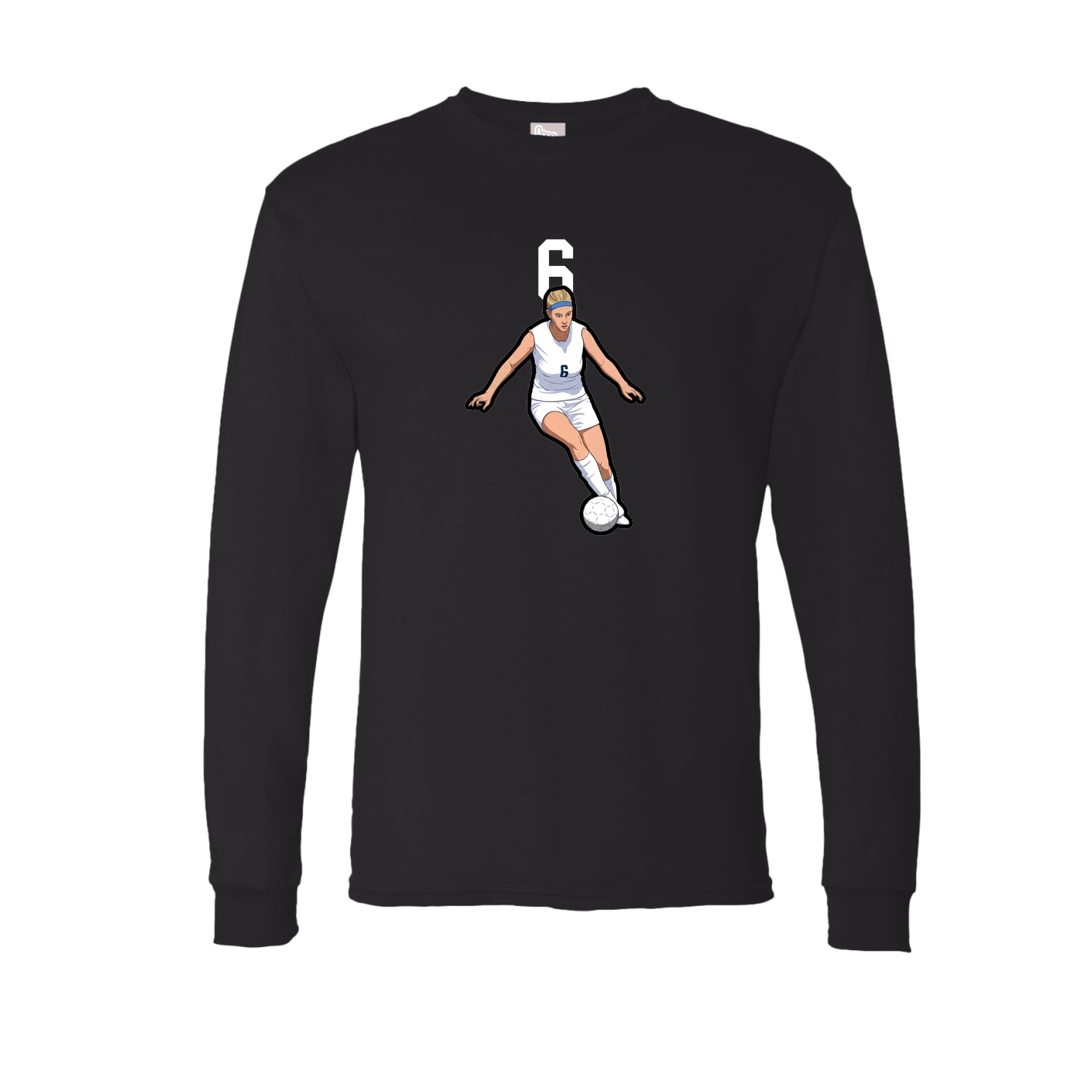 Long Sleeve Tee — Number Top in Black