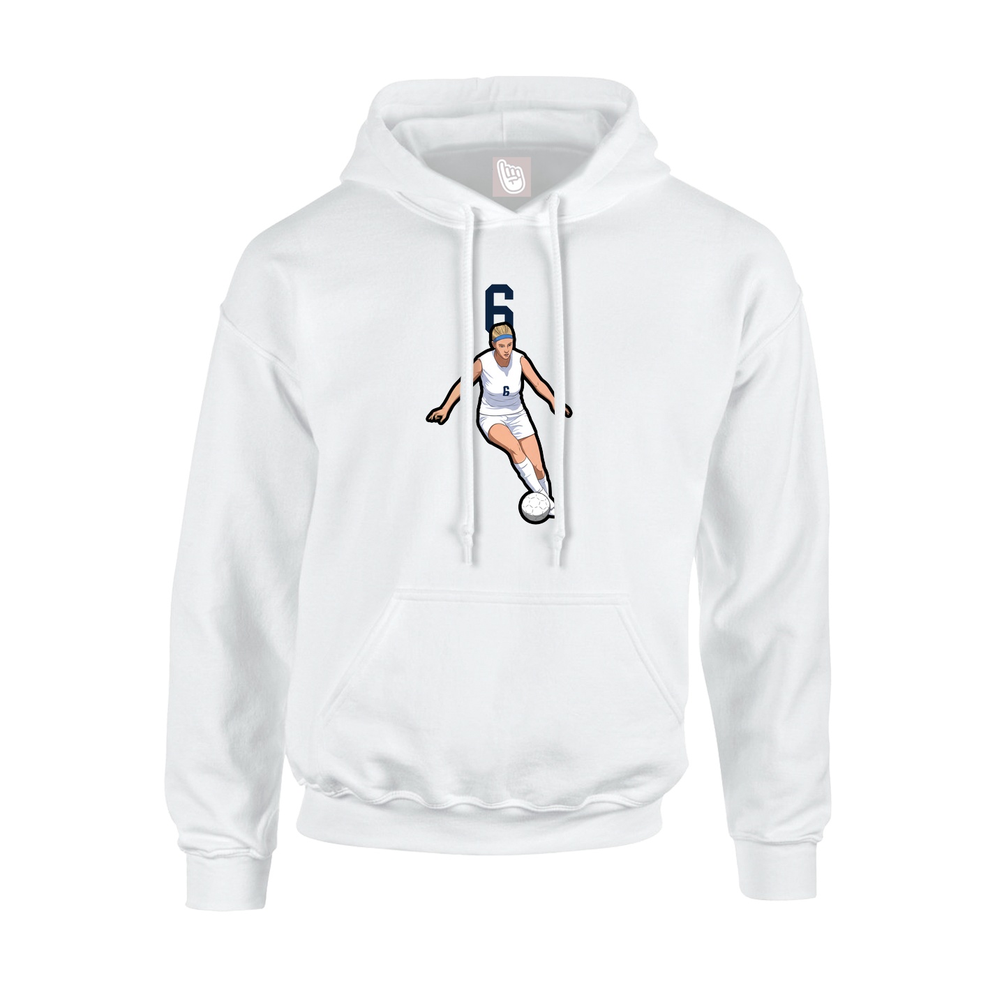 Hoodie — Number Top in White