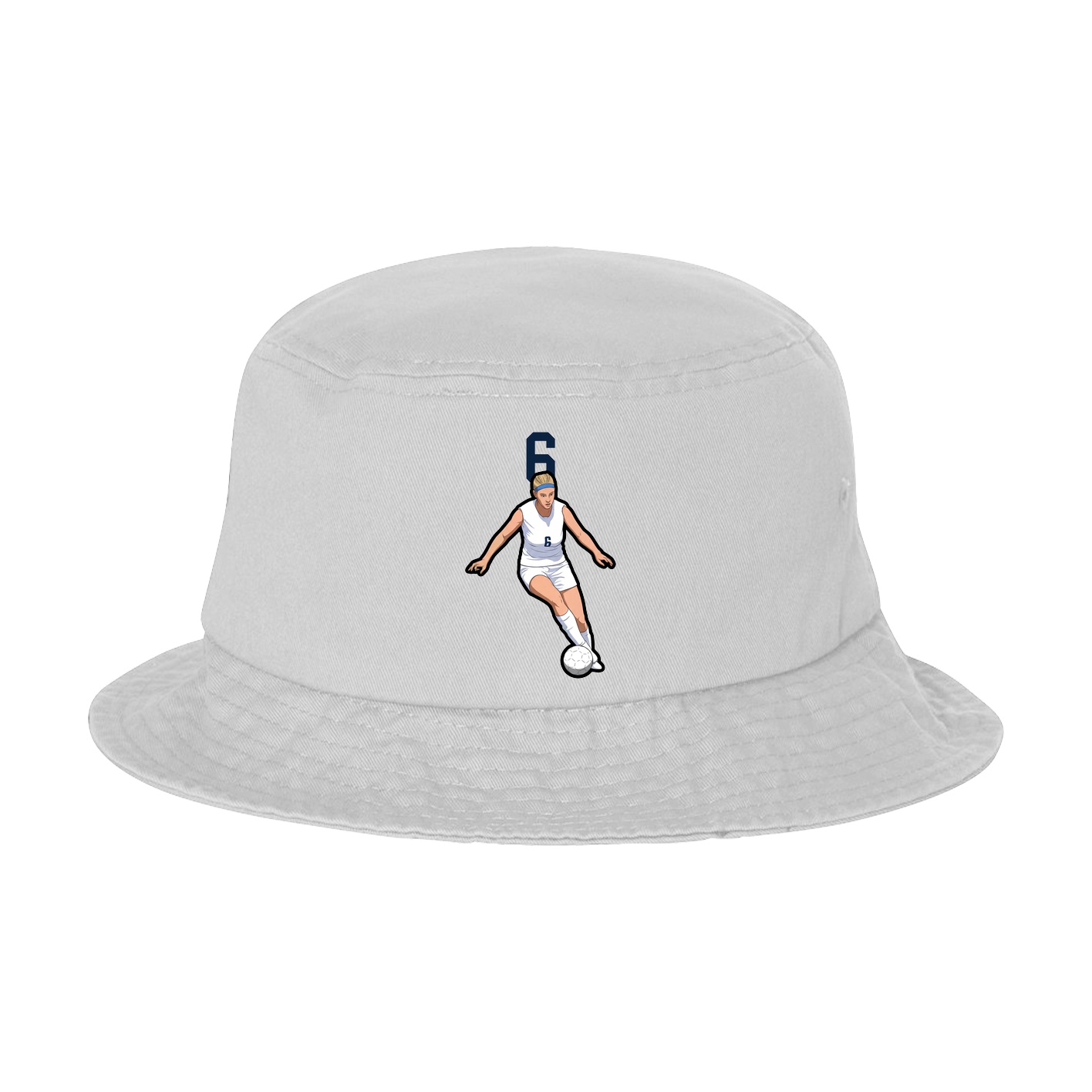 Bucket Cap — Number Top in White