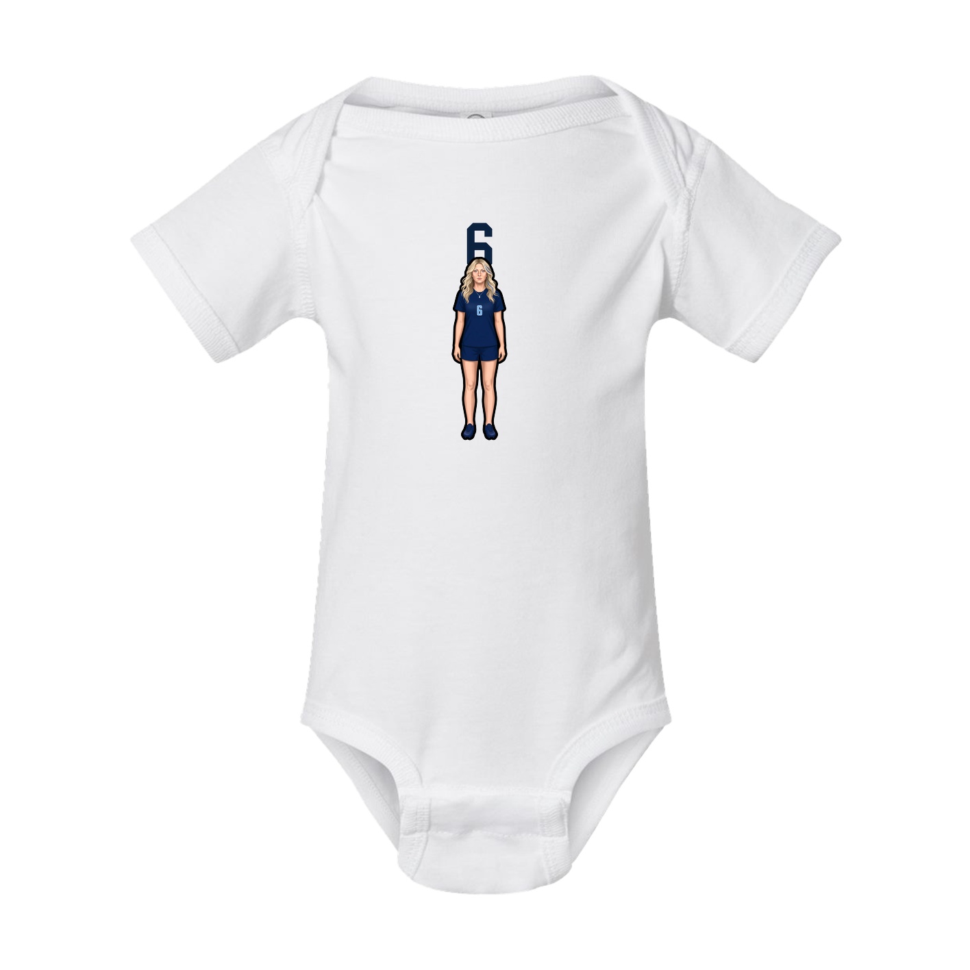 Baby Onesie — Number Top in White