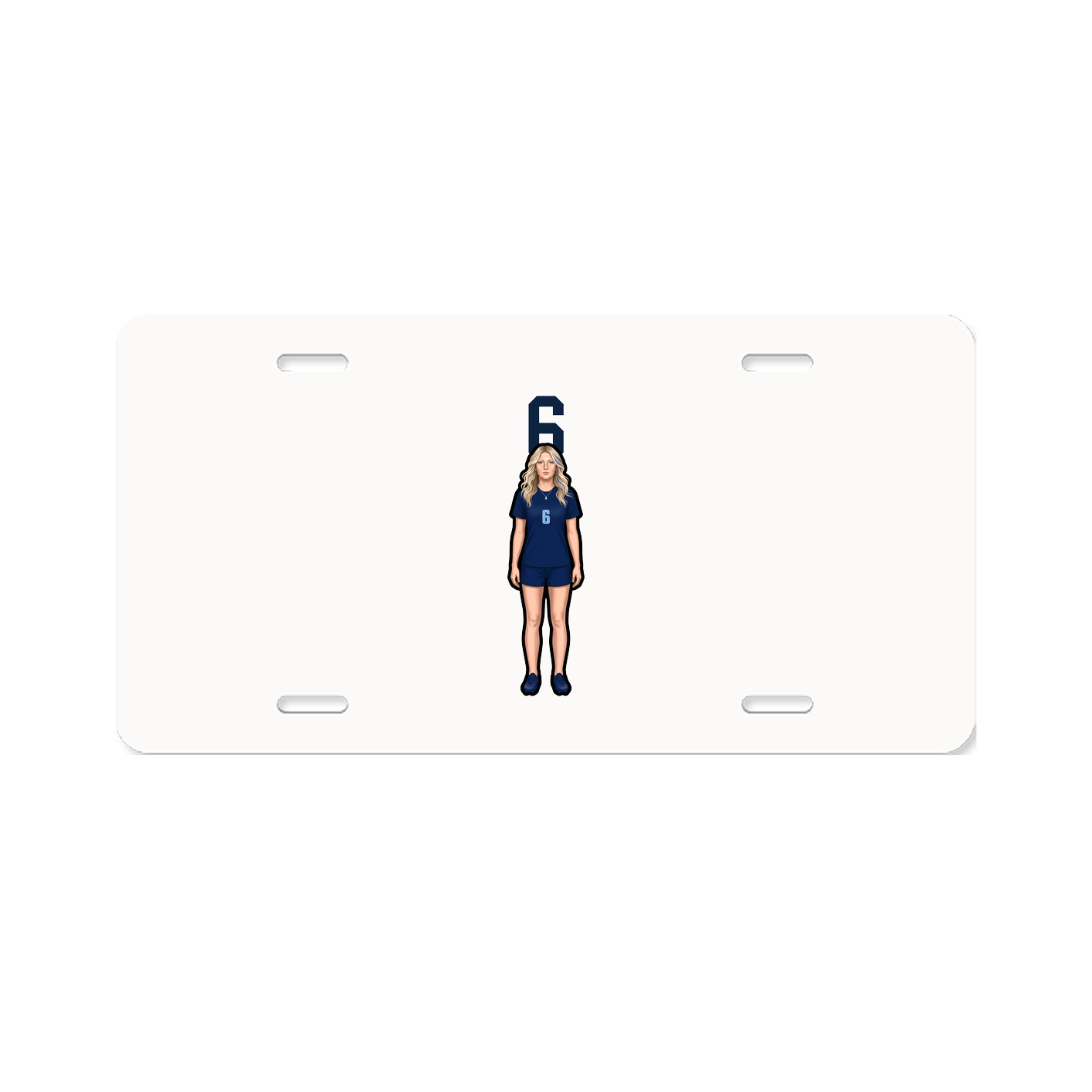 License Plate — Number Top in Classic