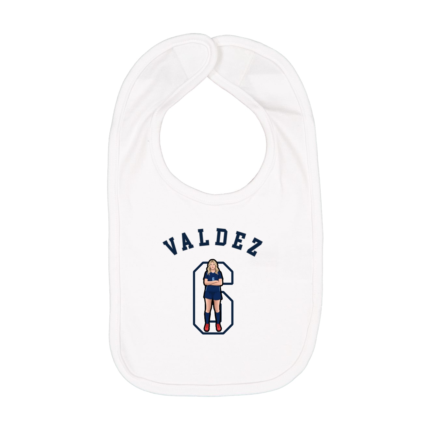 Infant Bib — Shirsey Arch in White