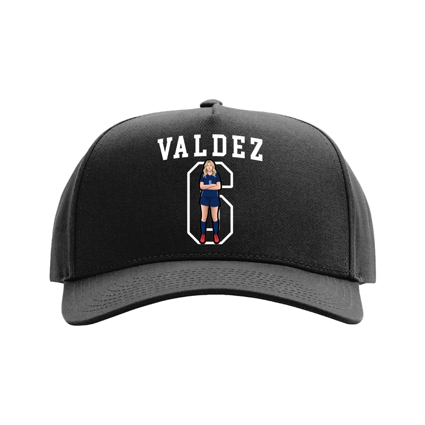 Full Fabric Five-Panel Champ Cap — Shirsey in Black