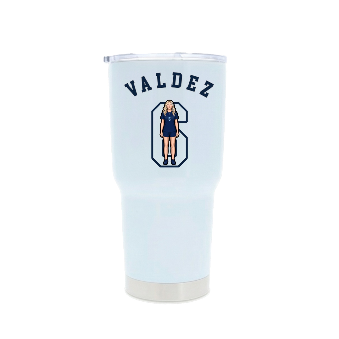 30oz Stainless Steel Tumbler — Shirsey Arch in White