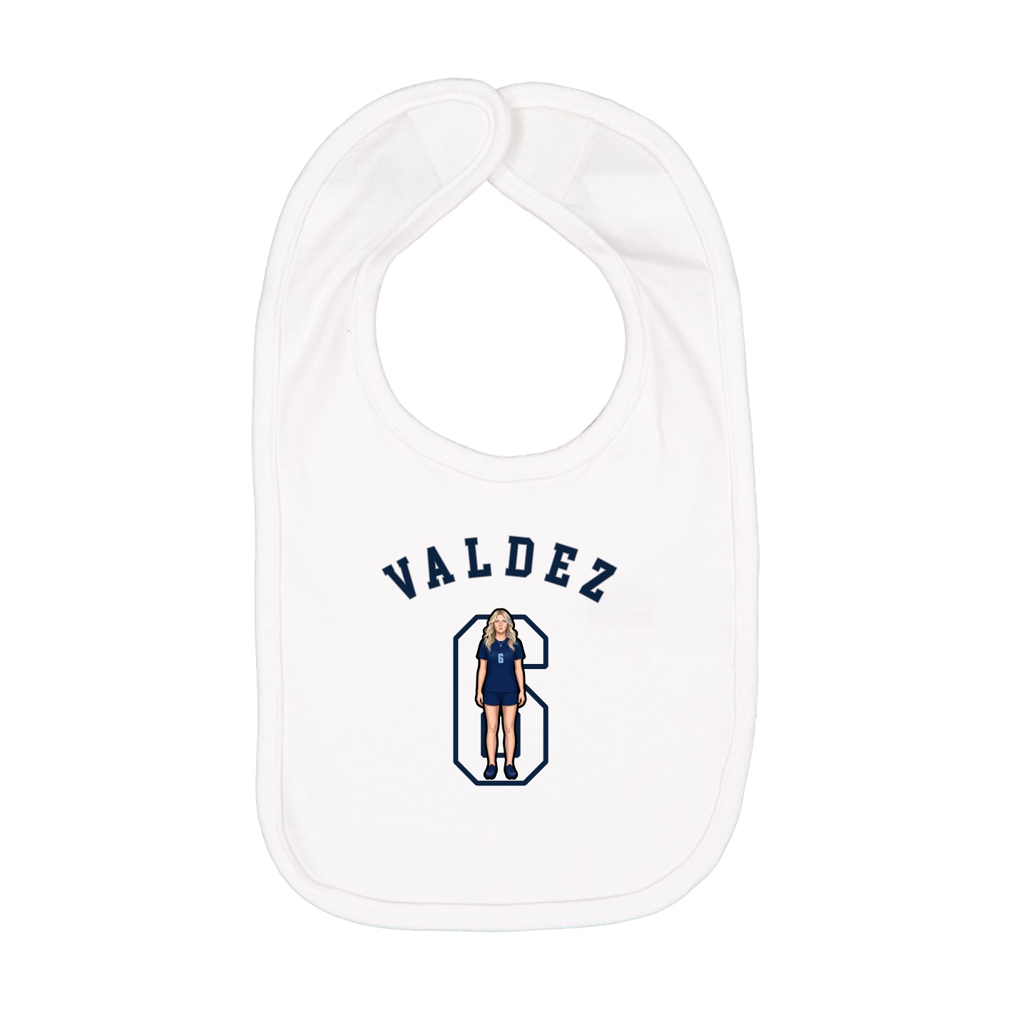 Infant Bib — Shirsey Arch in White