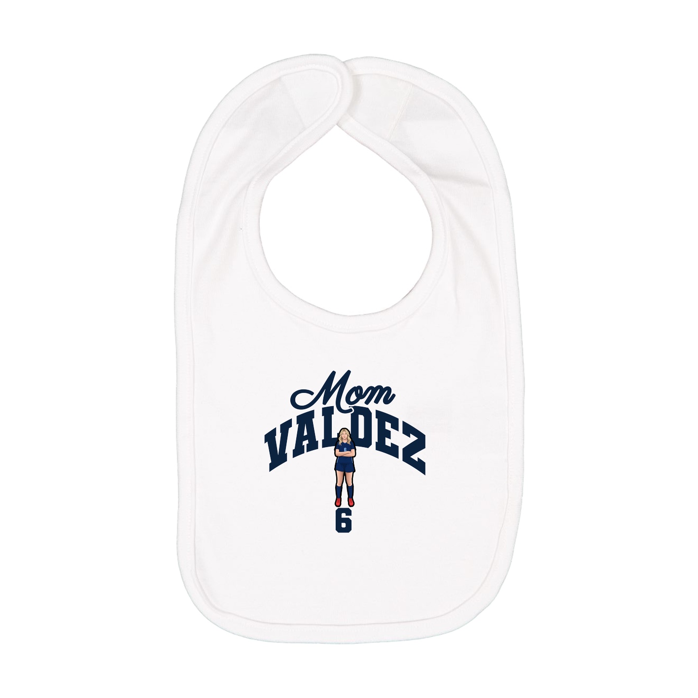 Infant Bib — Mothers Day Arch in White