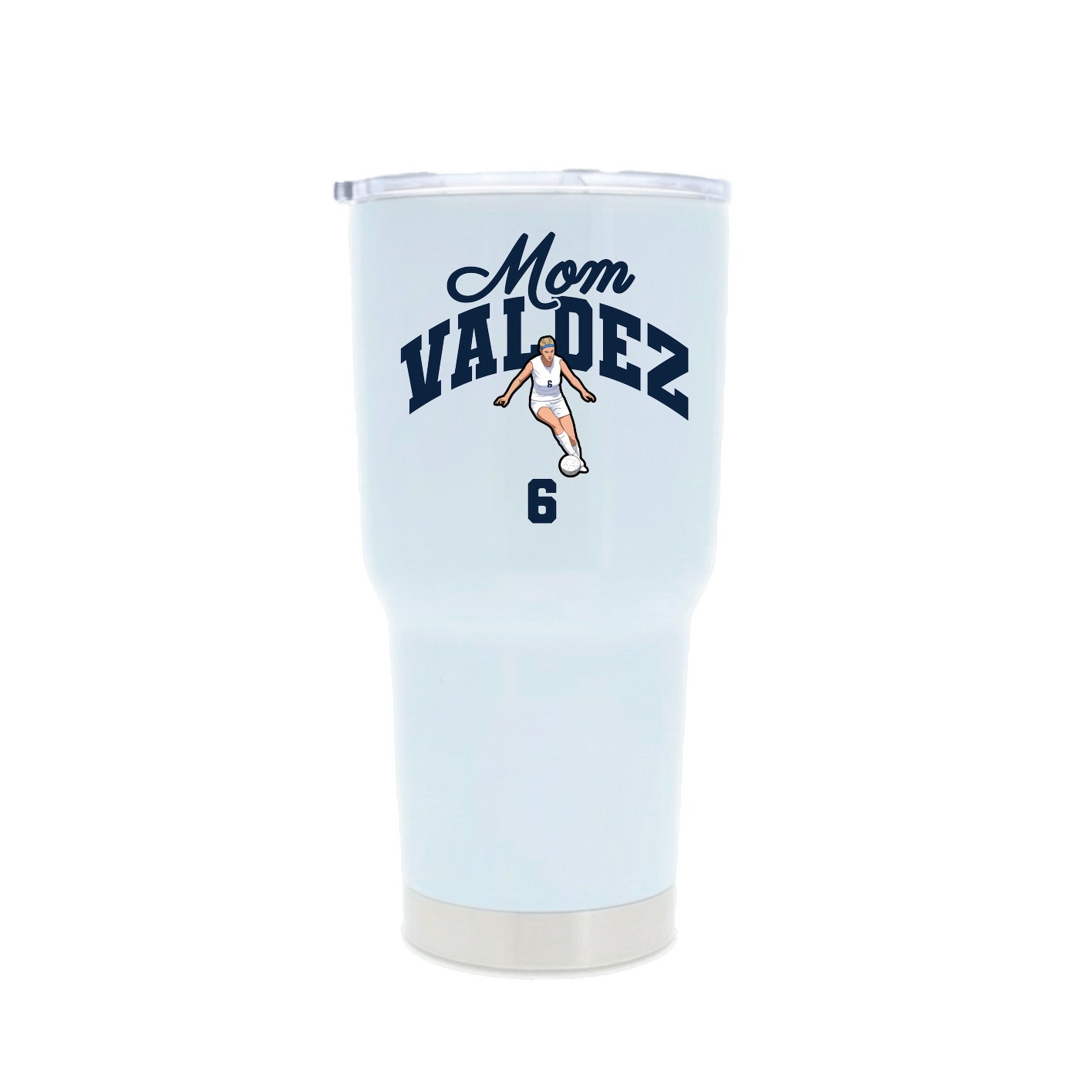 30oz Stainless Steel Tumbler — Mothers Day Arch in White