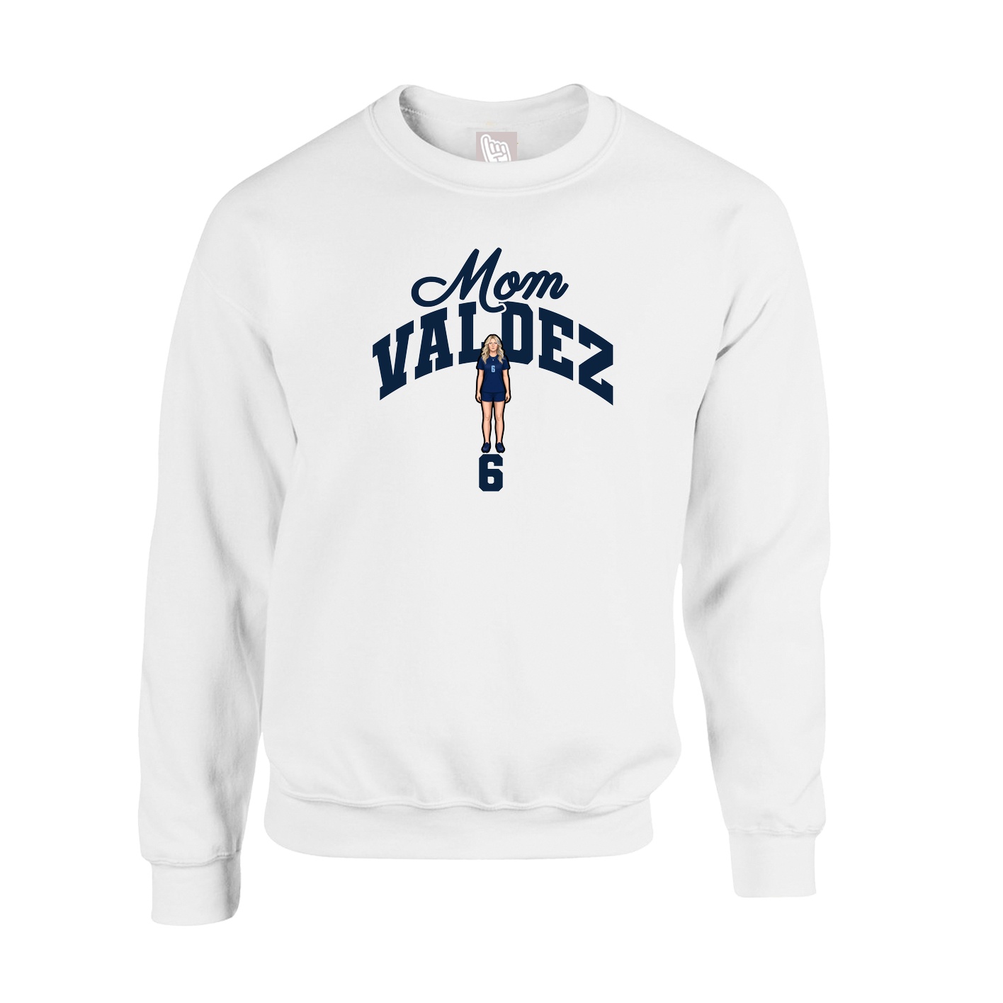 Fleece Crew — Mothers Day Arch in White