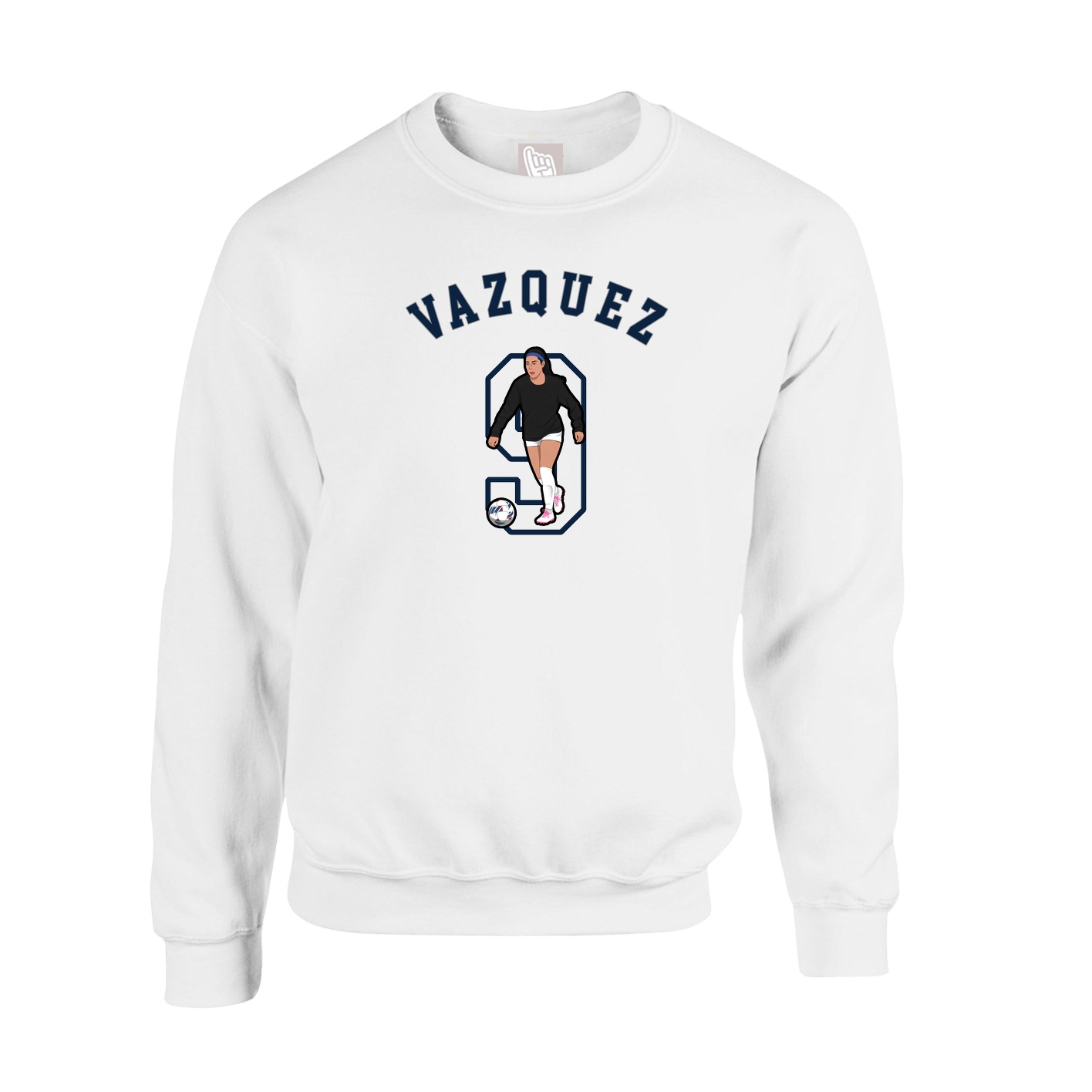Fleece Crew — Shirsey Arch in White