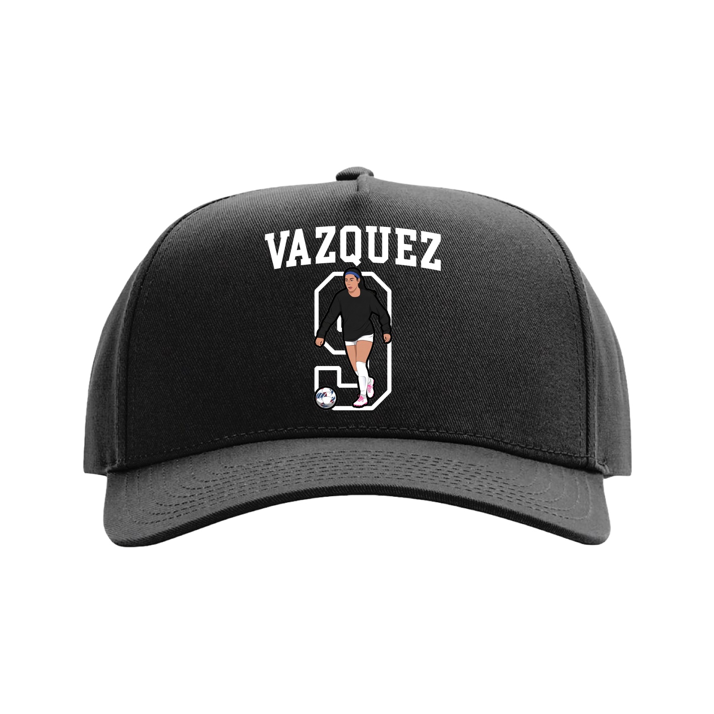 Full Fabric Five-Panel Champ Cap — Shirsey in Black
