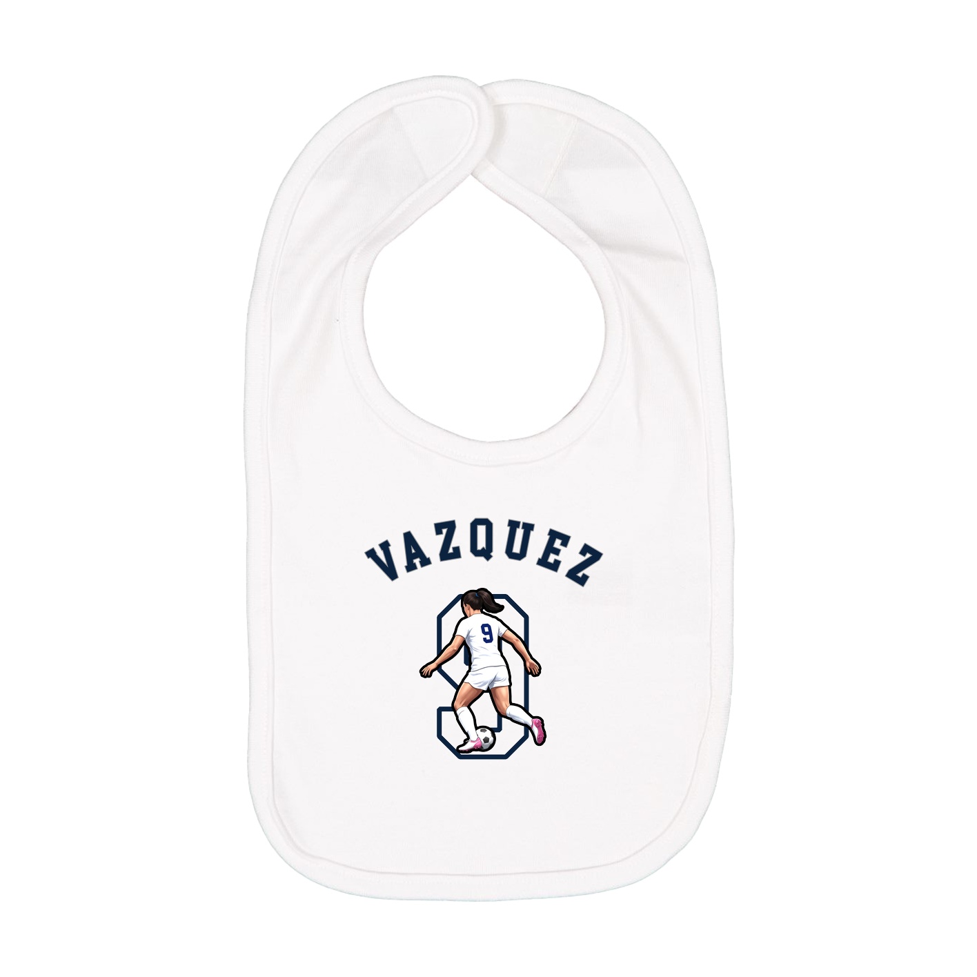 Infant Bib — Shirsey Arch in White