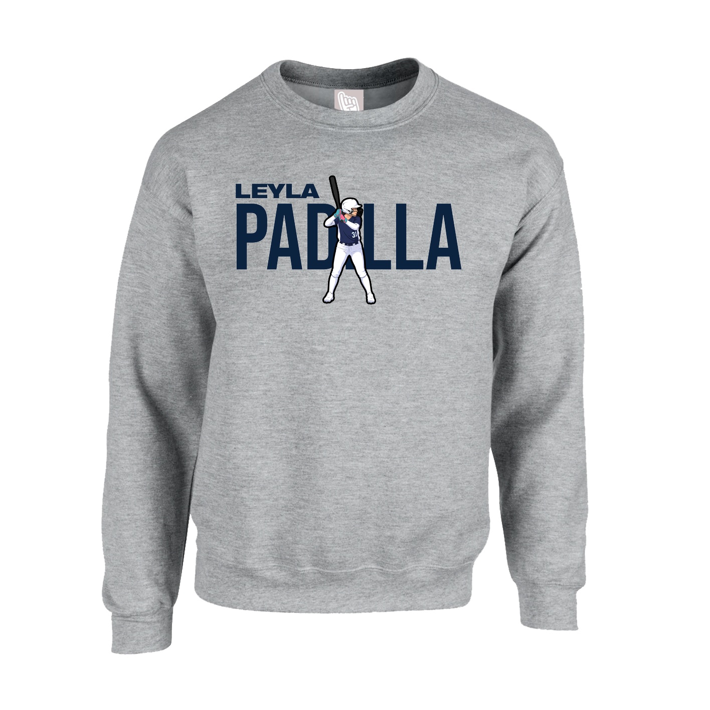 Fleece Crew — Player Name in Grey