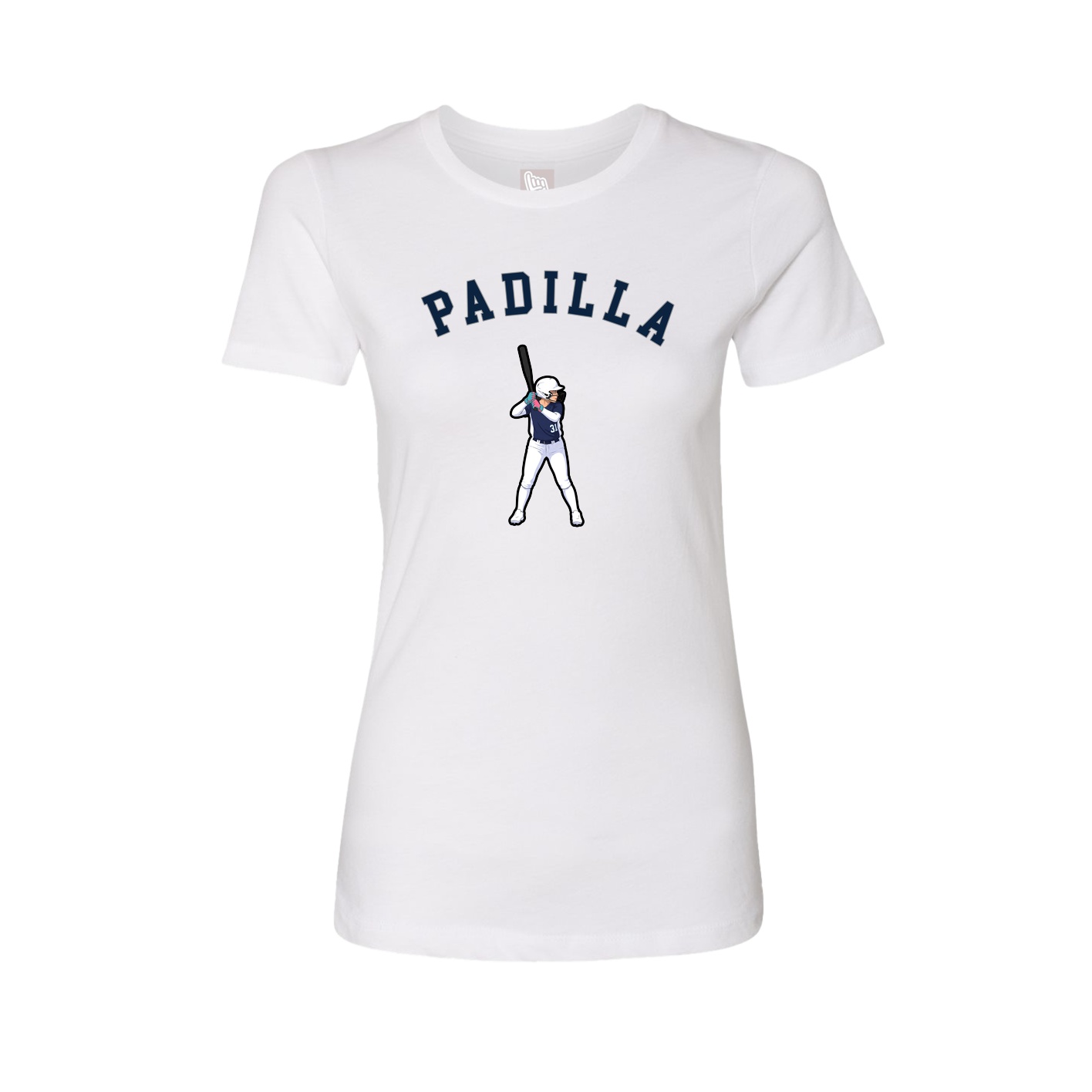 Fitted Women's Tee — Shirsey Arch in White