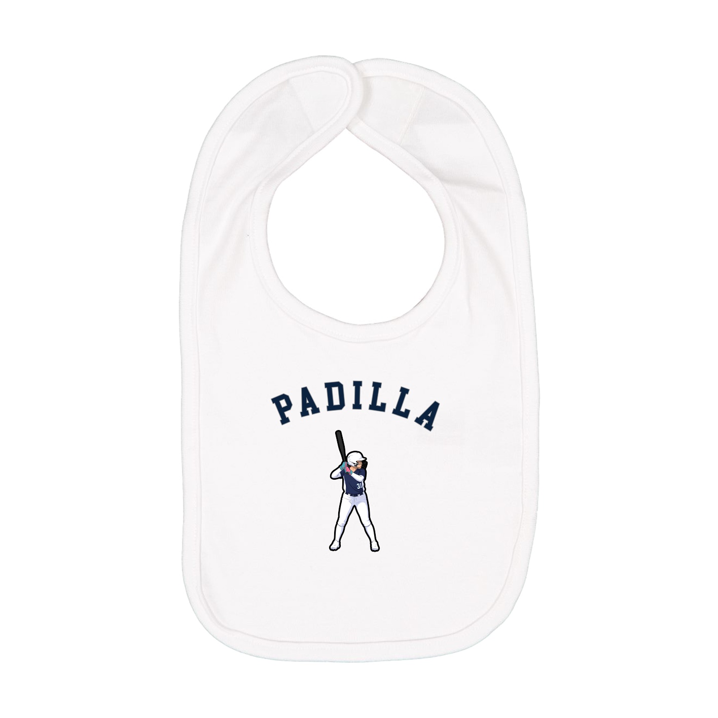 Infant Bib — Shirsey Arch in White