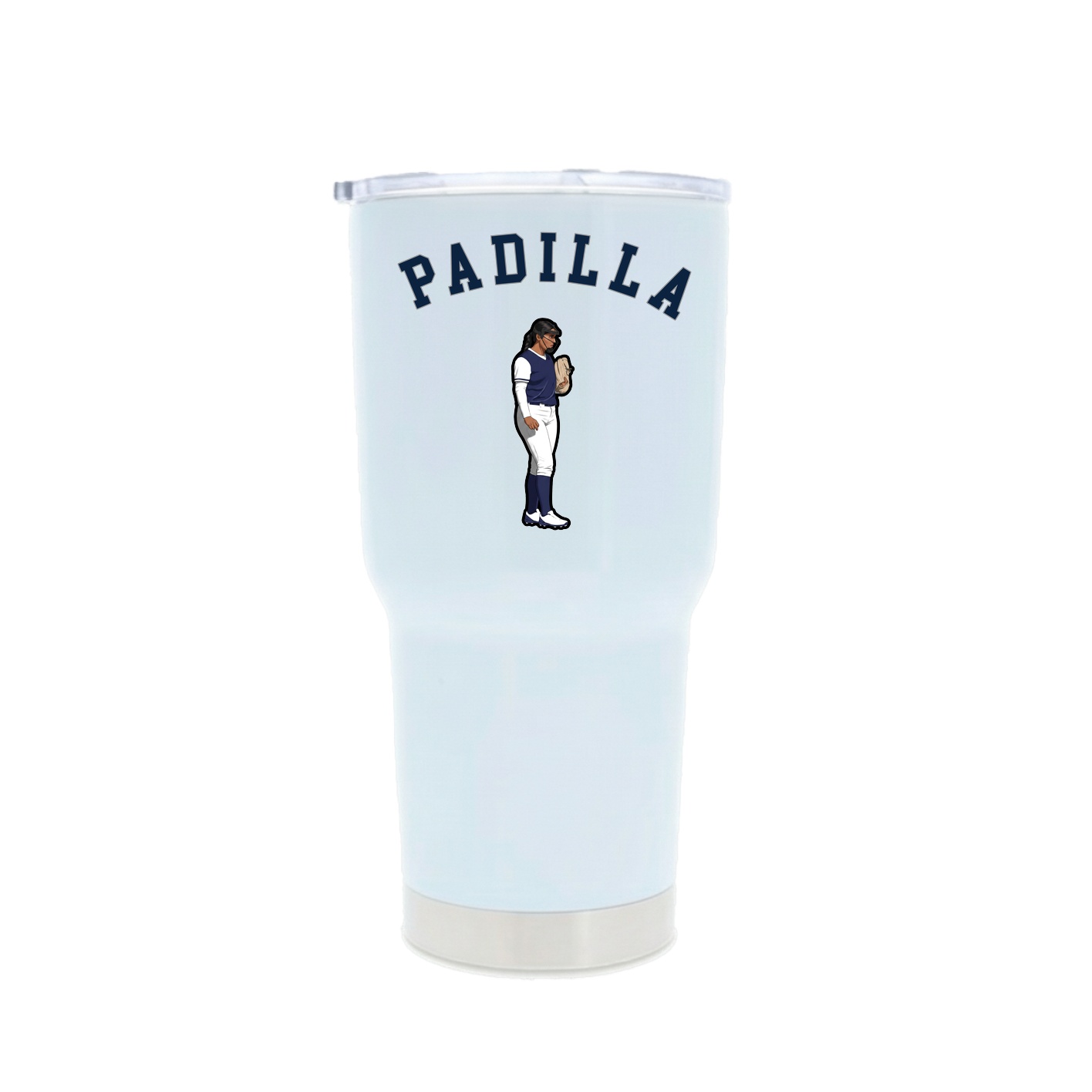 30oz Stainless Steel Tumbler — Shirsey Arch in White