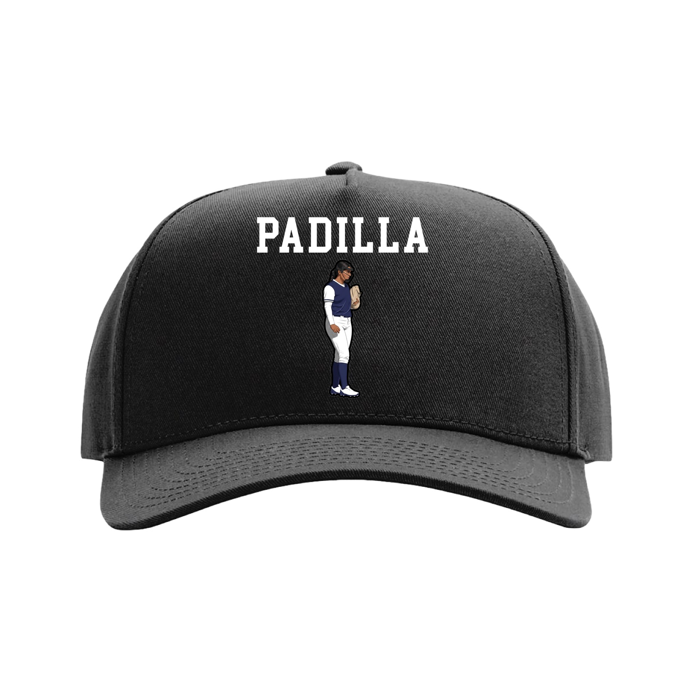 Full Fabric Five-Panel Champ Cap — Shirsey in Black