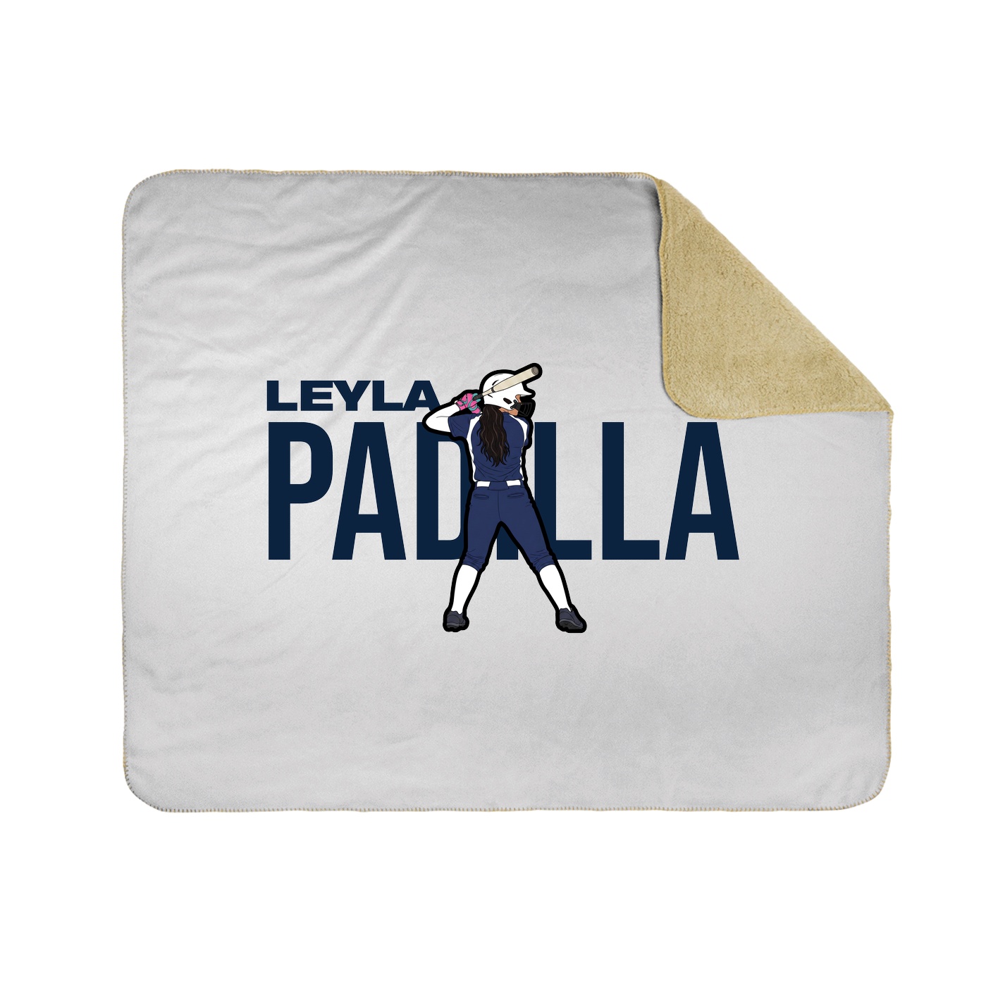 Throw Blanket — Player Name in White