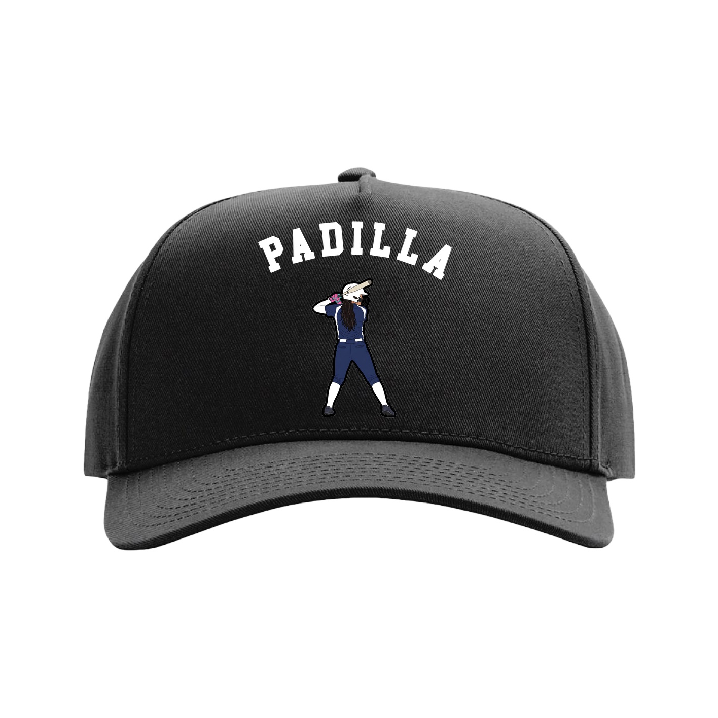 Full Fabric Five-Panel Champ Cap — Shirsey Arch in Black