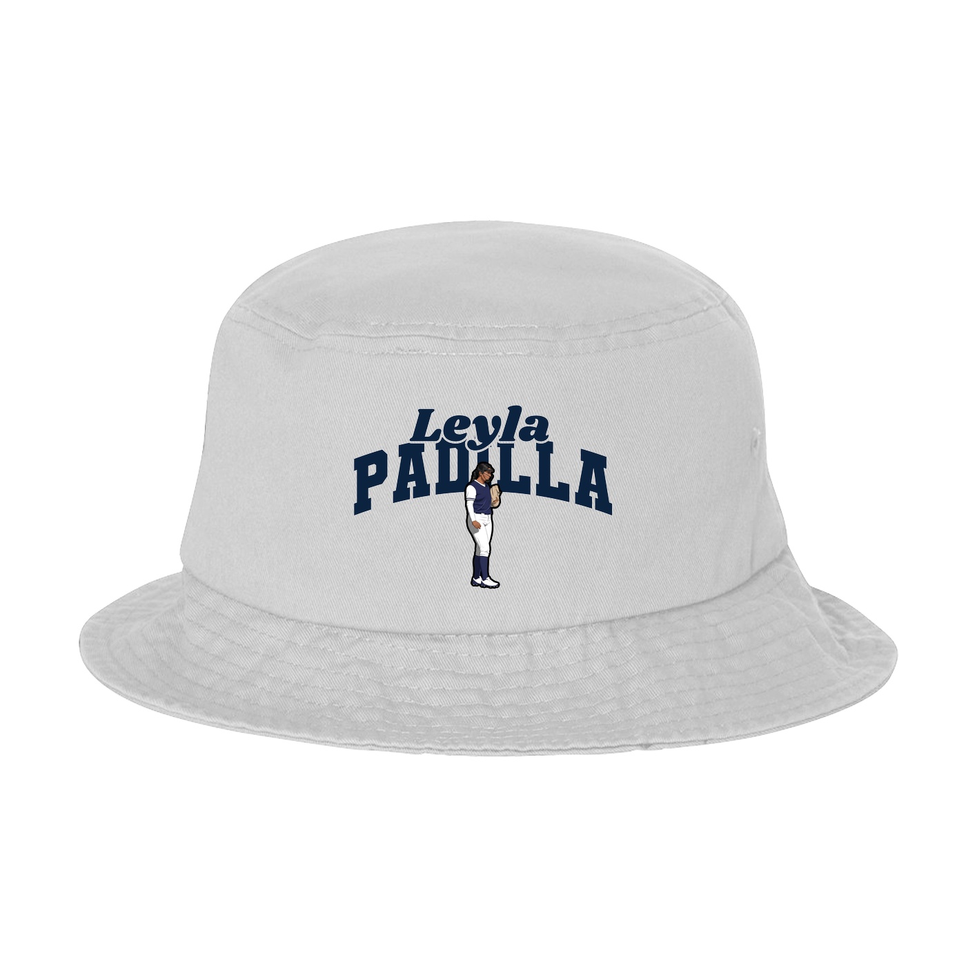 Bucket Cap — Signature Arch in White