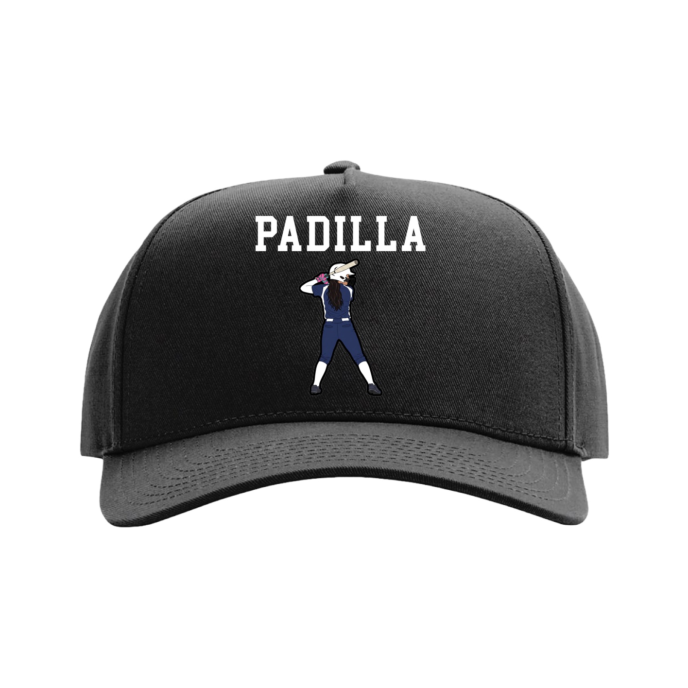 Full Fabric Five-Panel Champ Cap — Shirsey in Black