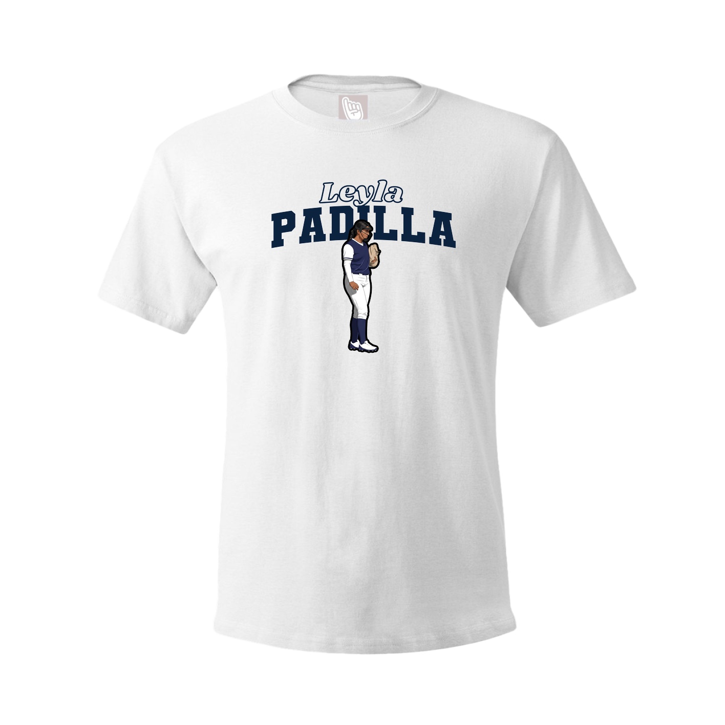 Youth Tee — Name Arch in White